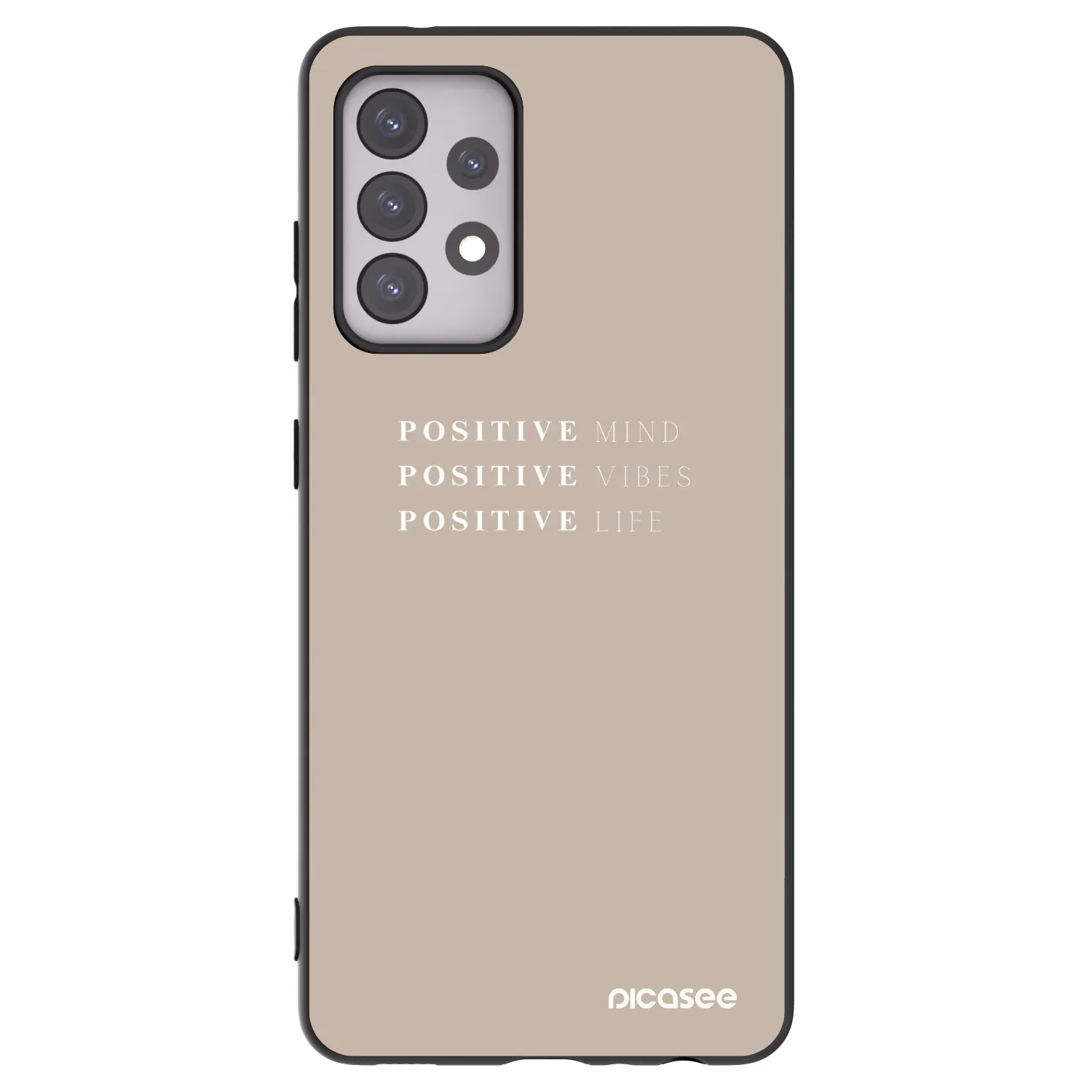 Picasee Samsung Galaxy A52s 5G A528B Hülle - Schwarzes Silikon - Positive Vibes
