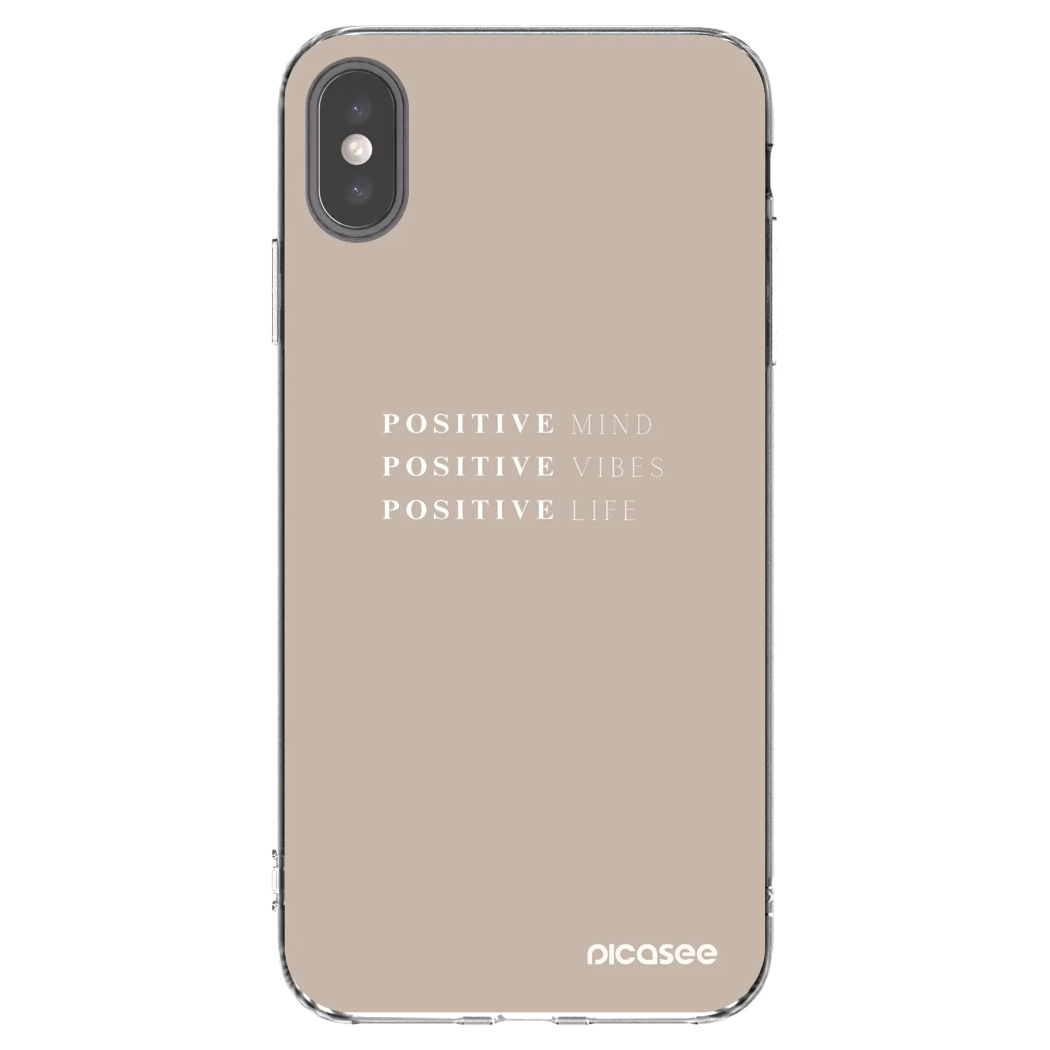 Picasee Apple iPhone XS Max Hülle - Transparentes Silikon - Positive Vibes
