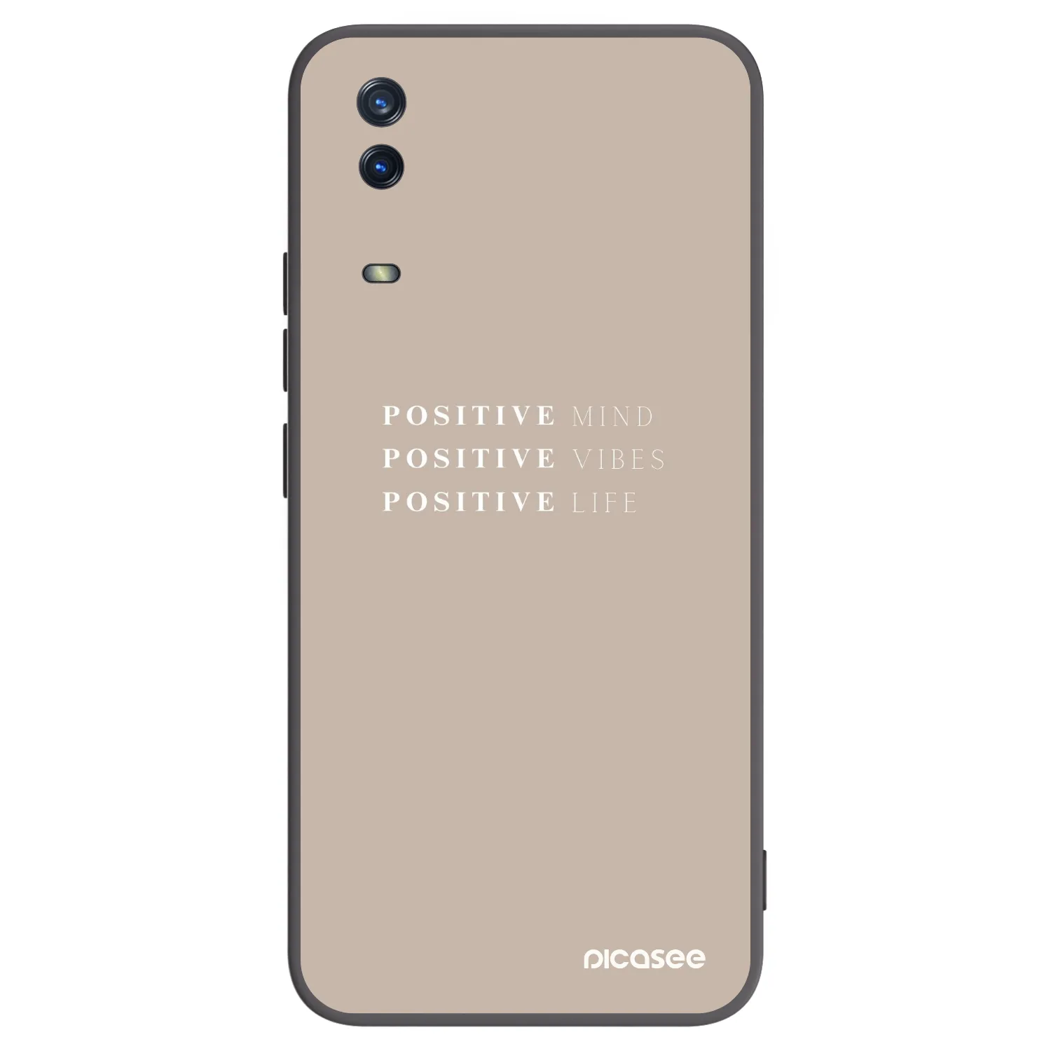 Picasee Vivo Y11s Hülle - Schwarzes Silikon - Positive Vibes
