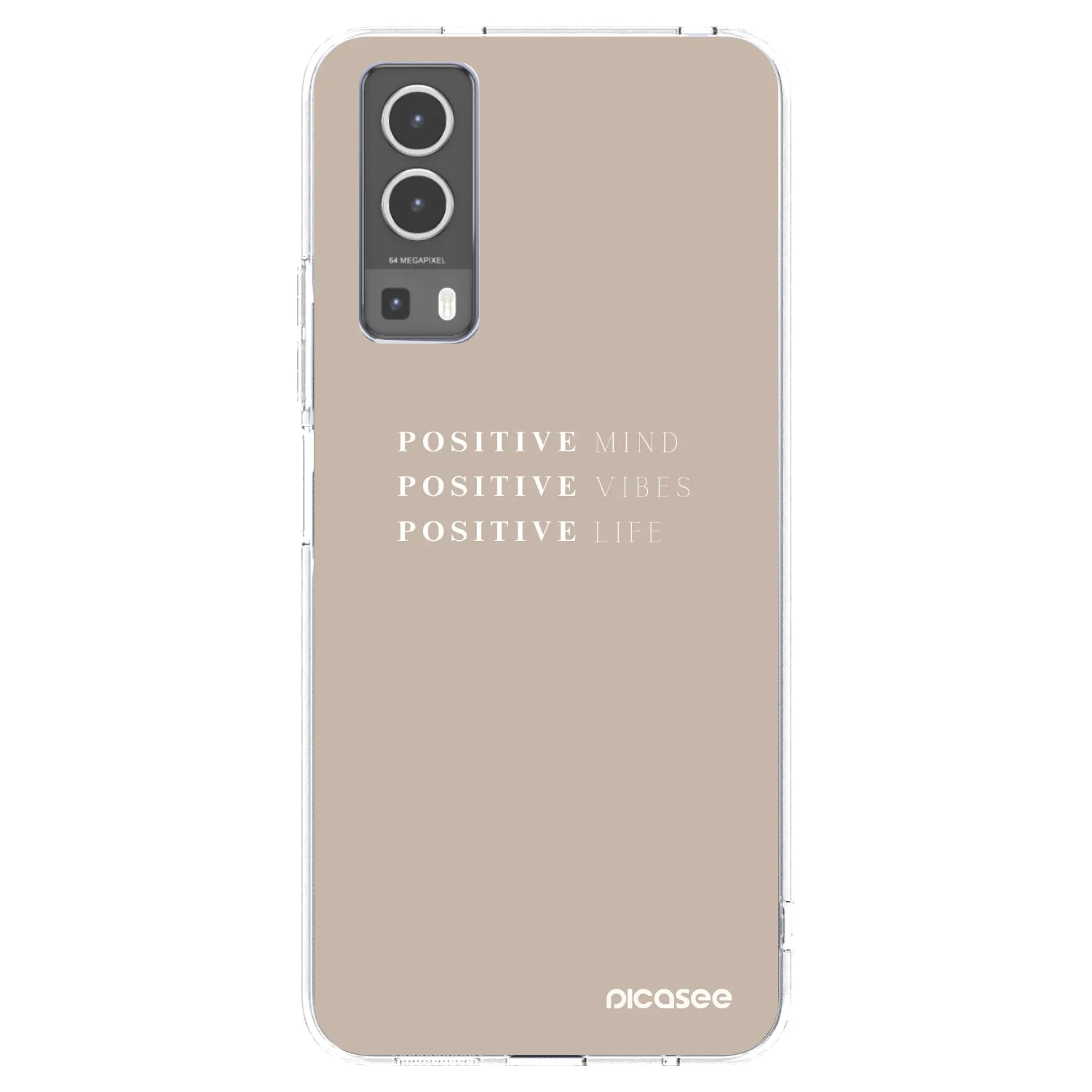 Picasee Vivo Y72 5G Hülle - Transparentes Silikon - Positive Vibes