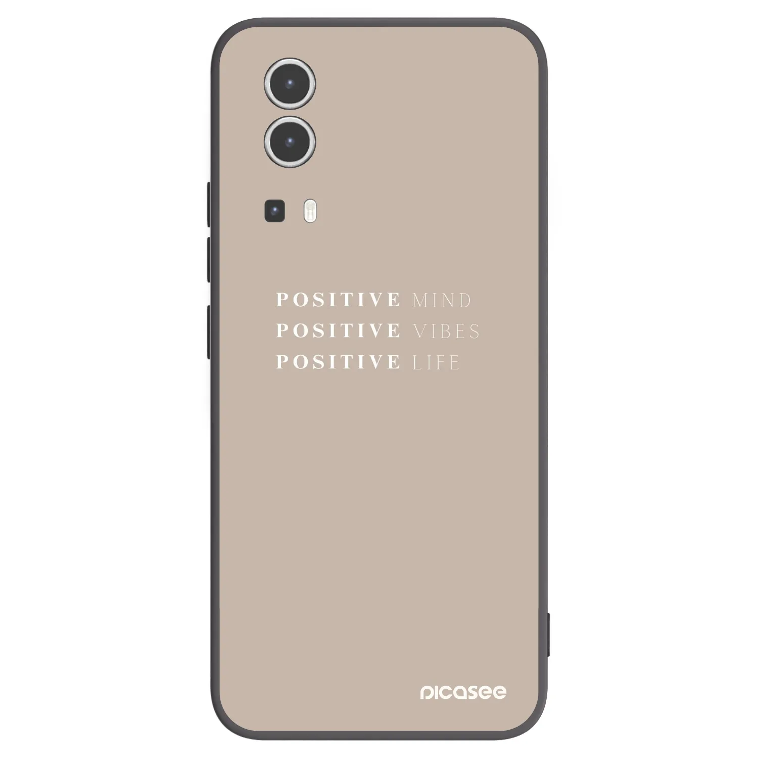 Picasee Vivo Y72 5G Hülle - Schwarzes Silikon - Positive Vibes