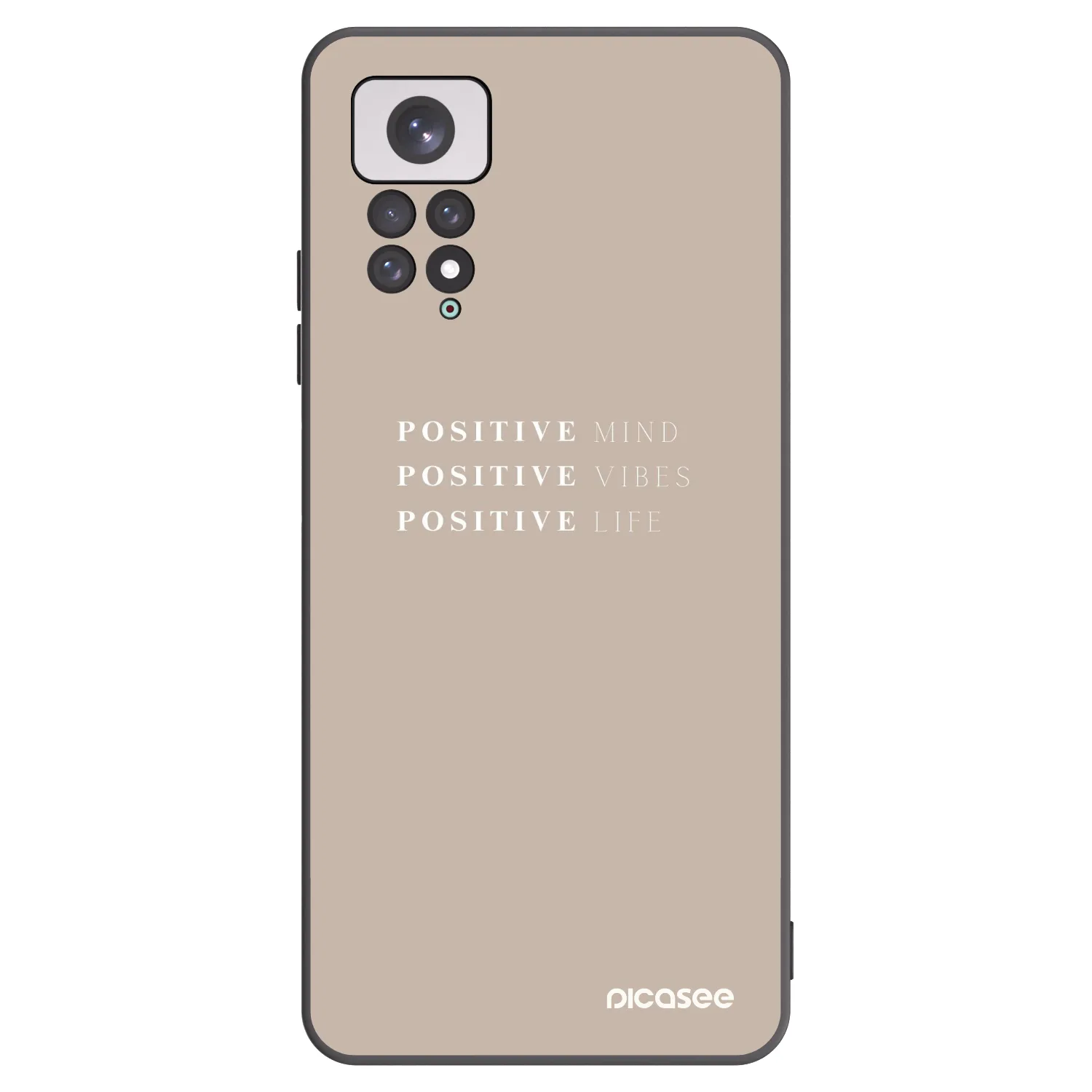 Picasee Xiaomi Redmi Note 11 Hülle - Schwarzes Silikon - Positive Vibes