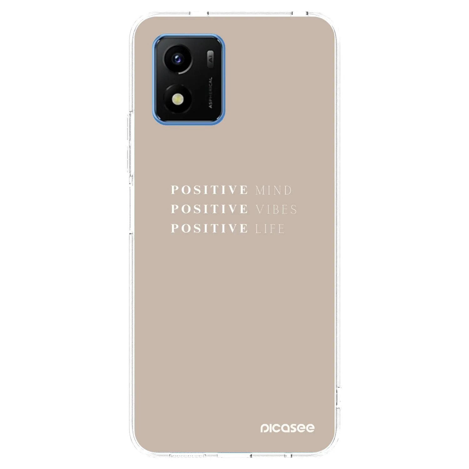 Picasee Vivo Y01 Hülle - Transparentes Silikon - Positive Vibes