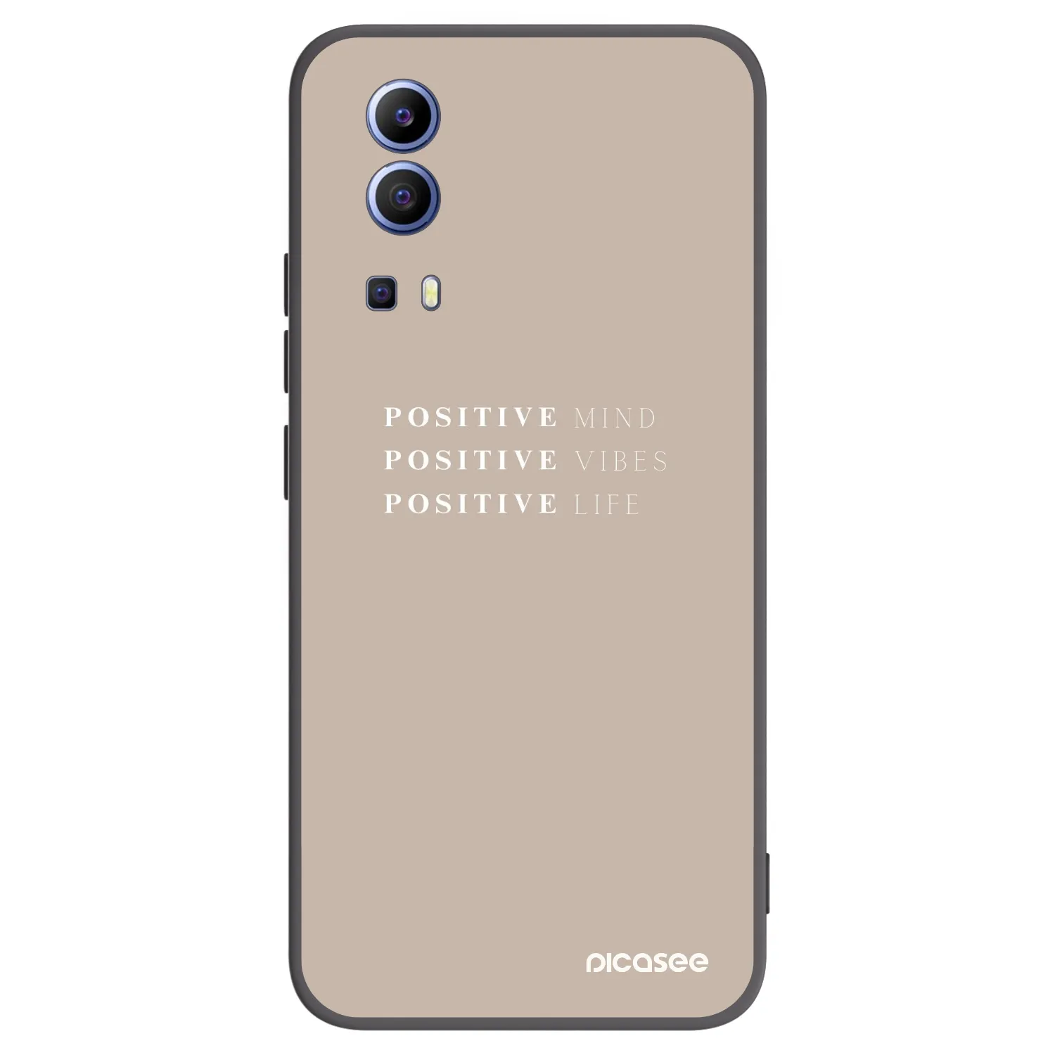Picasee Vivo Y52 5G Hülle - Schwarzes Silikon - Positive Vibes