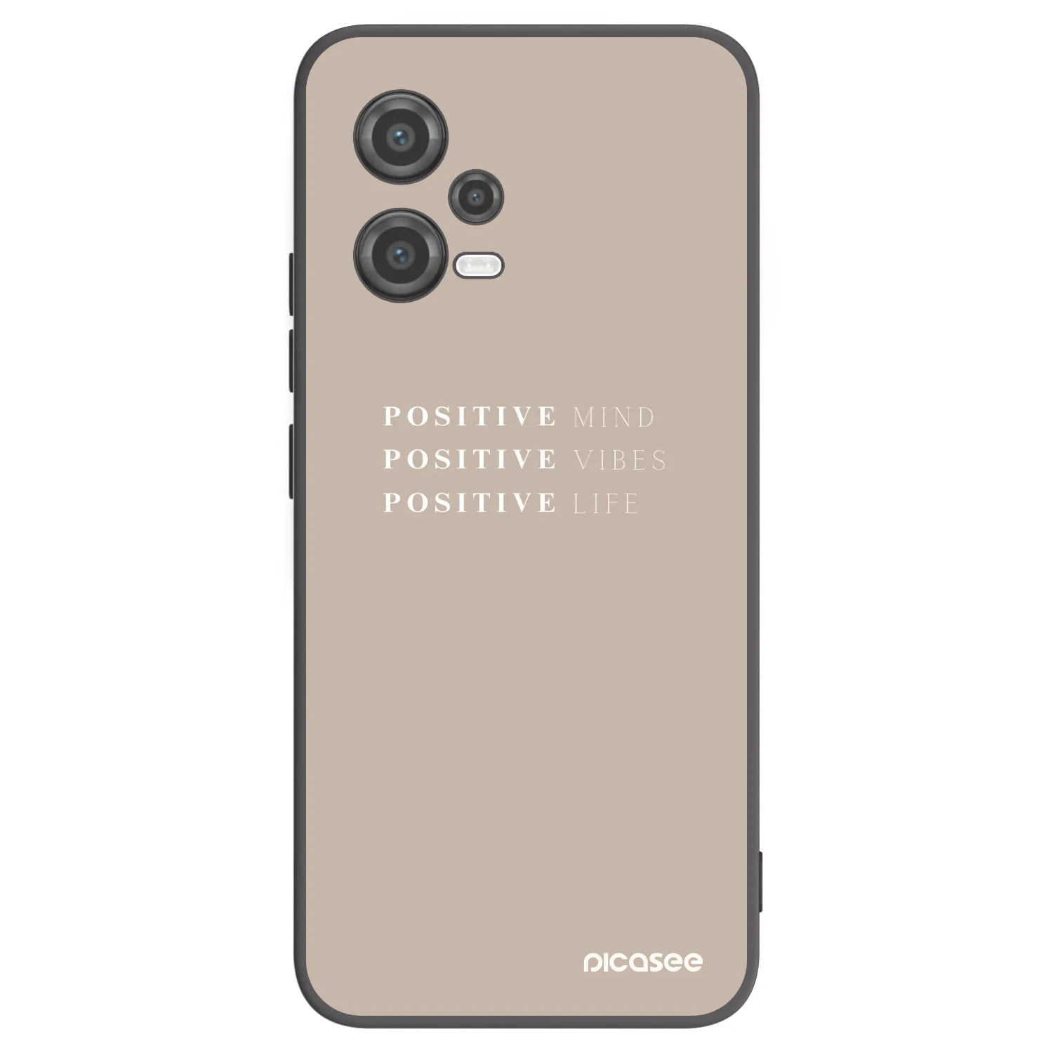 Picasee Xiaomi Poco X5 Hülle - Schwarzes Silikon - Positive Vibes