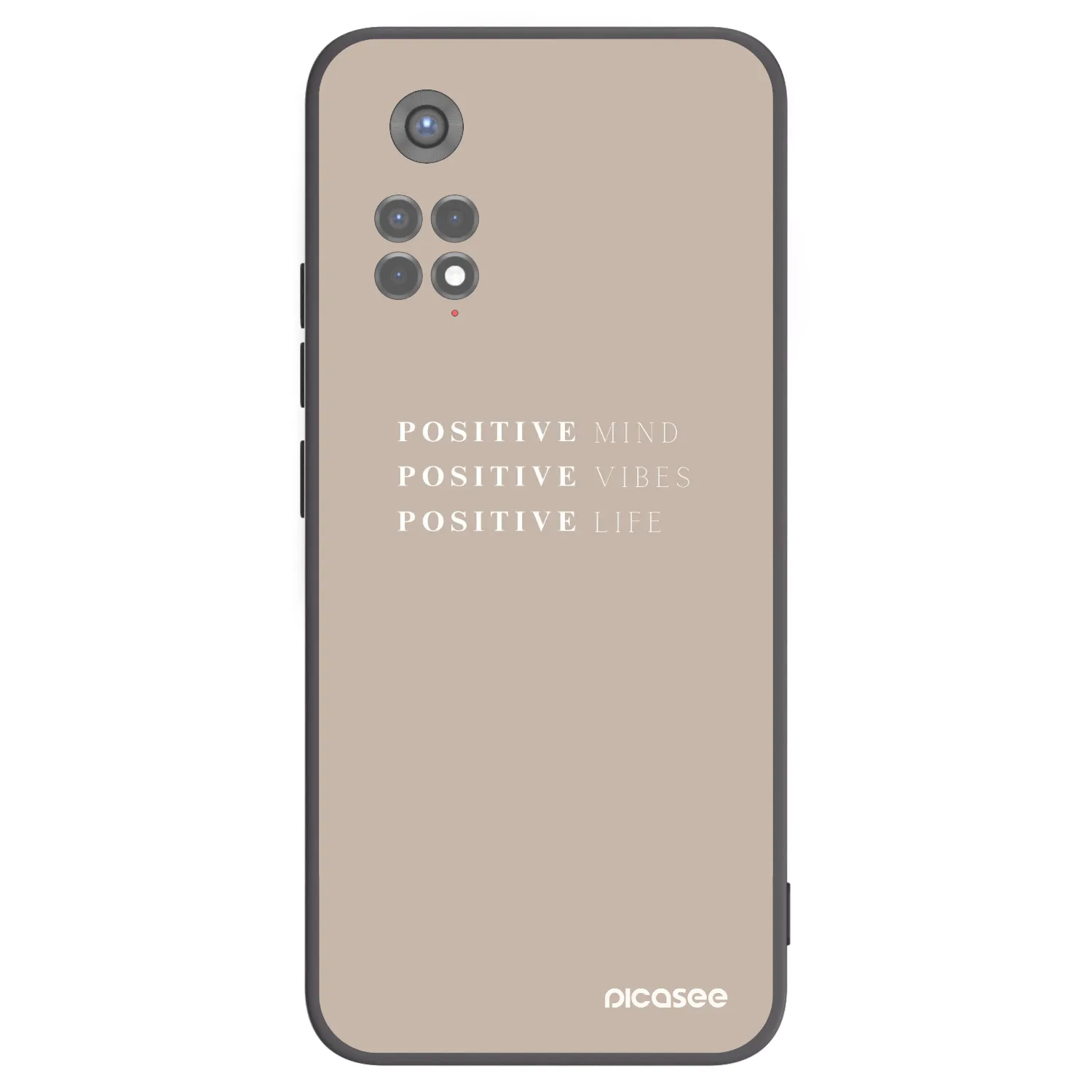 Picasee Xiaomi Redmi Note 11S 5G Hülle - Schwarzes Silikon - Positive Vibes