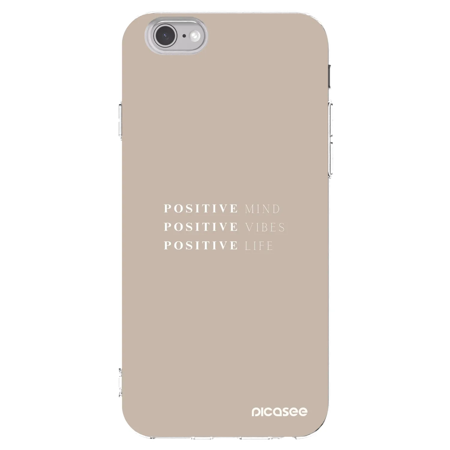 Picasee Apple iPhone 6/6S Hülle - Transparentes Silikon - Positive Vibes