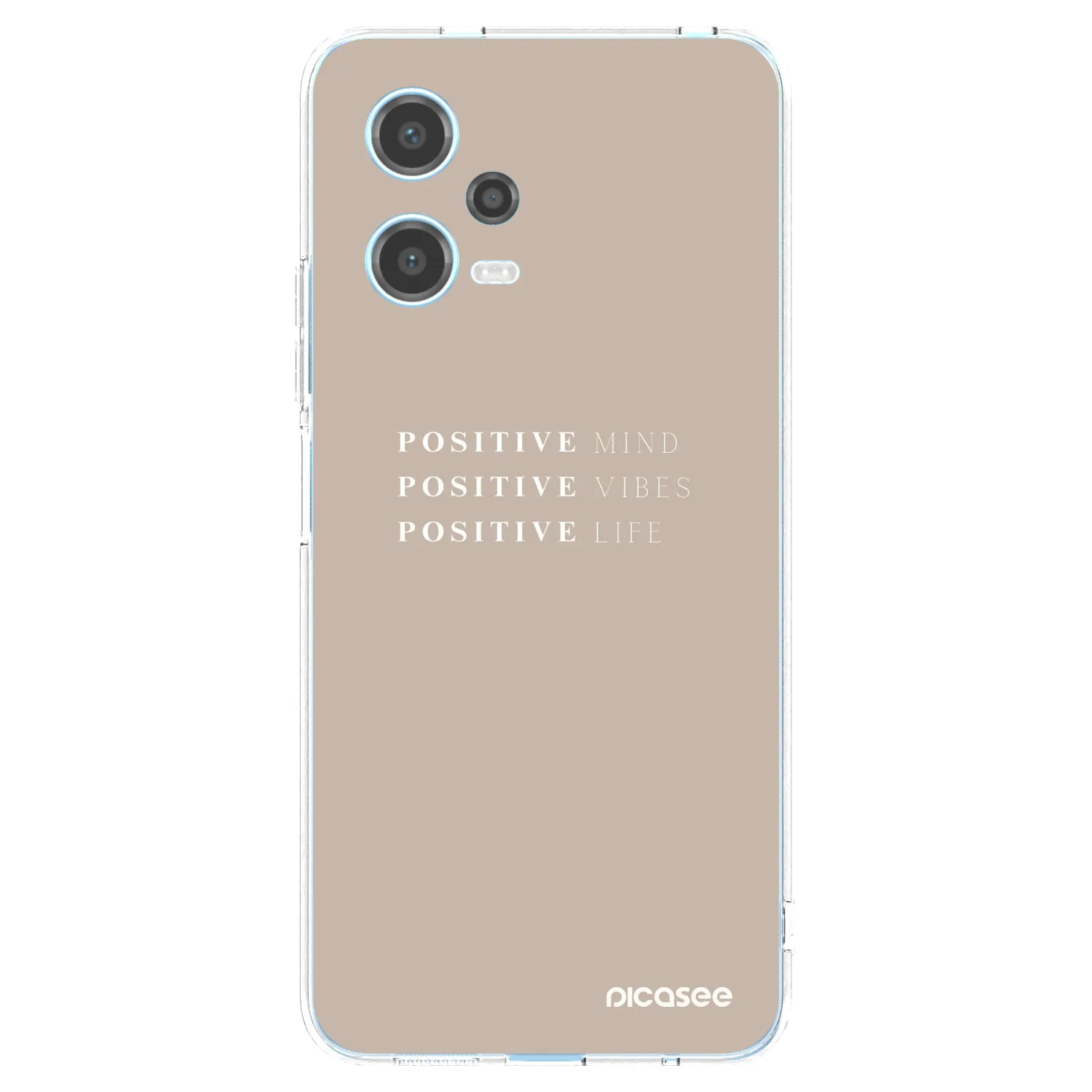 Picasee Xiaomi Redmi Note 12 5G Hülle - Transparentes Silikon - Positive Vibes