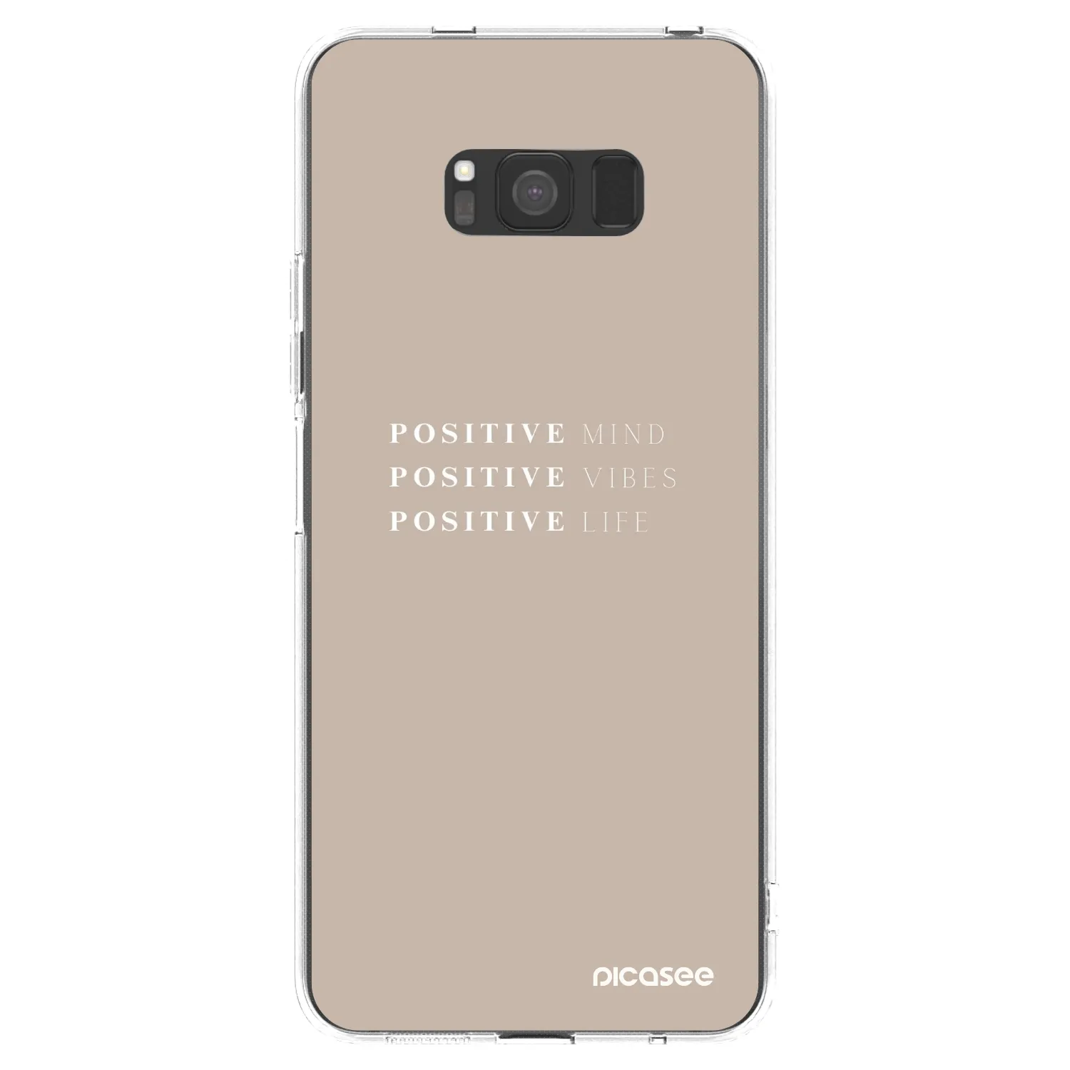 Picasee Samsung Galaxy S8 G950F Hülle - Transparentes Silikon - Positive Vibes
