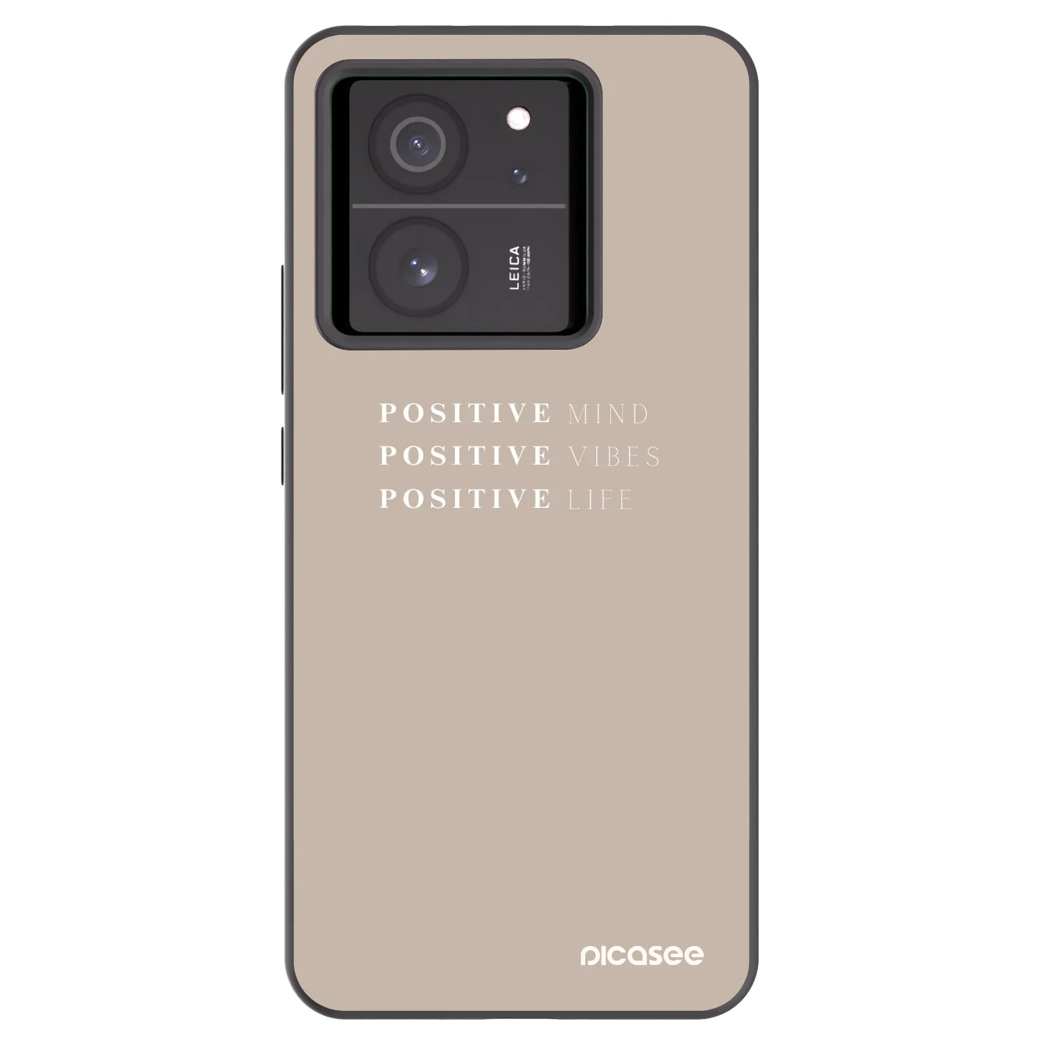 Picasee Xiaomi 13T Hülle - Schwarzes Silikon - Positive Vibes