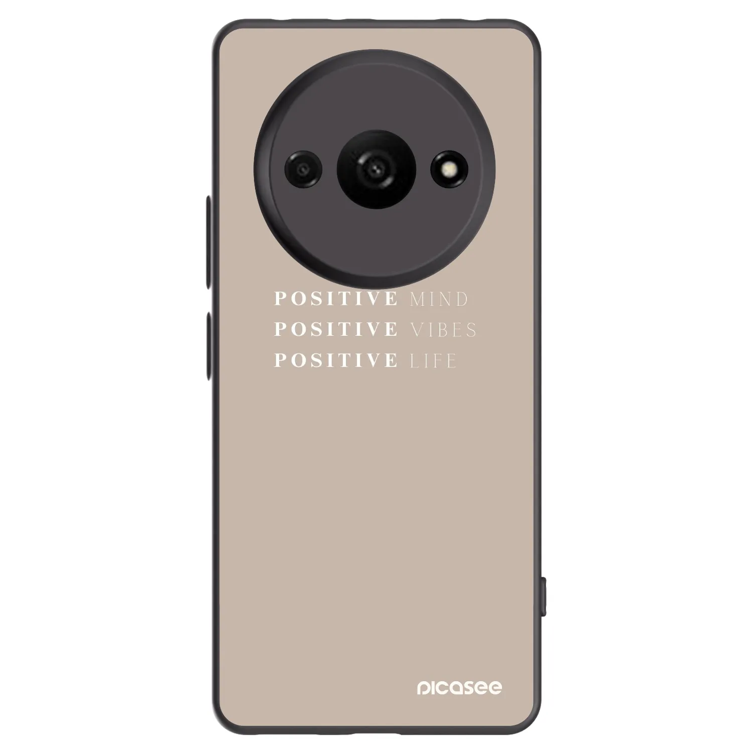 Picasee Xiaomi Redmi A3 Hülle - Schwarzes Silikon - Positive Vibes