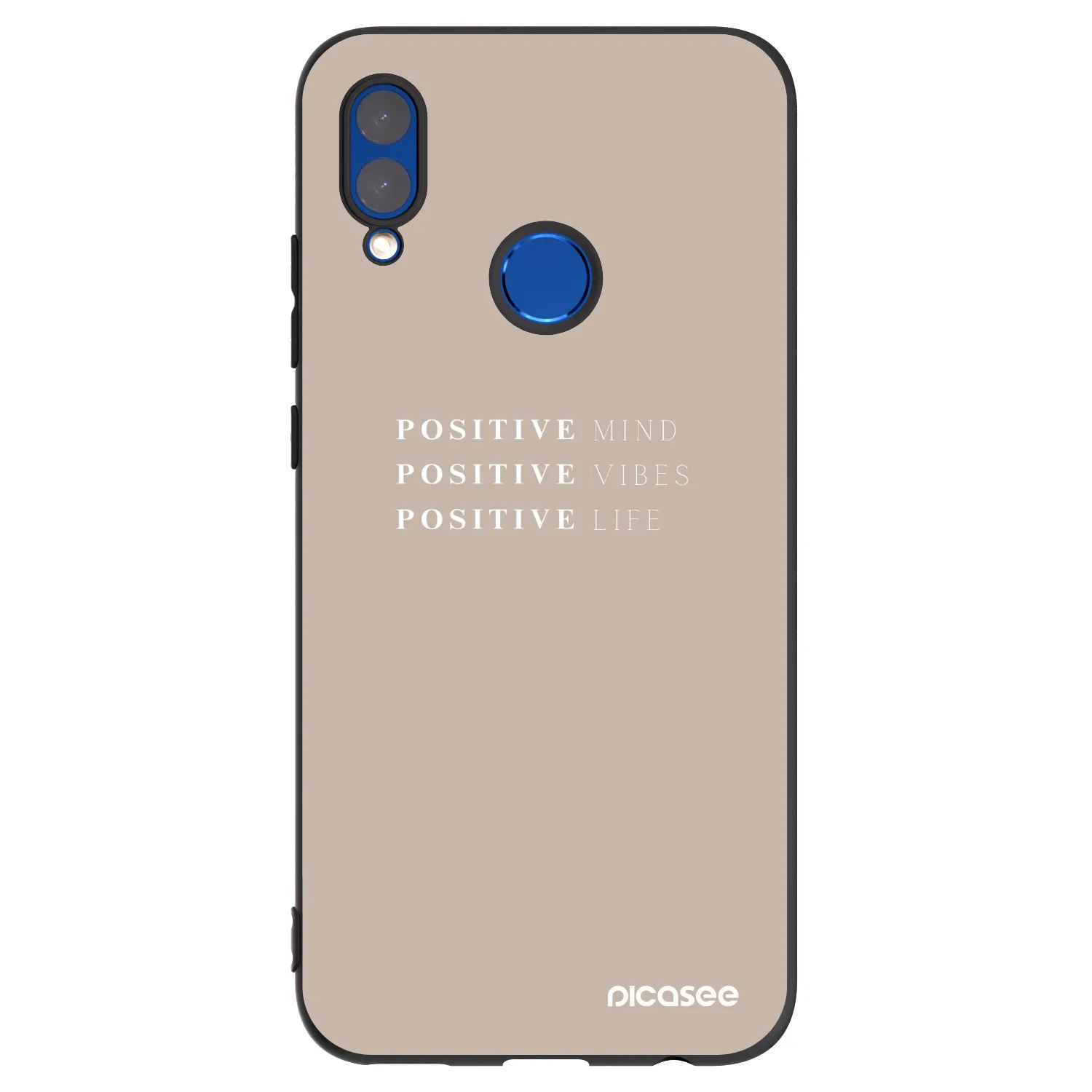 Picasee Huawei P Smart 2019 Hülle - Schwarzes Silikon - Positive Vibes