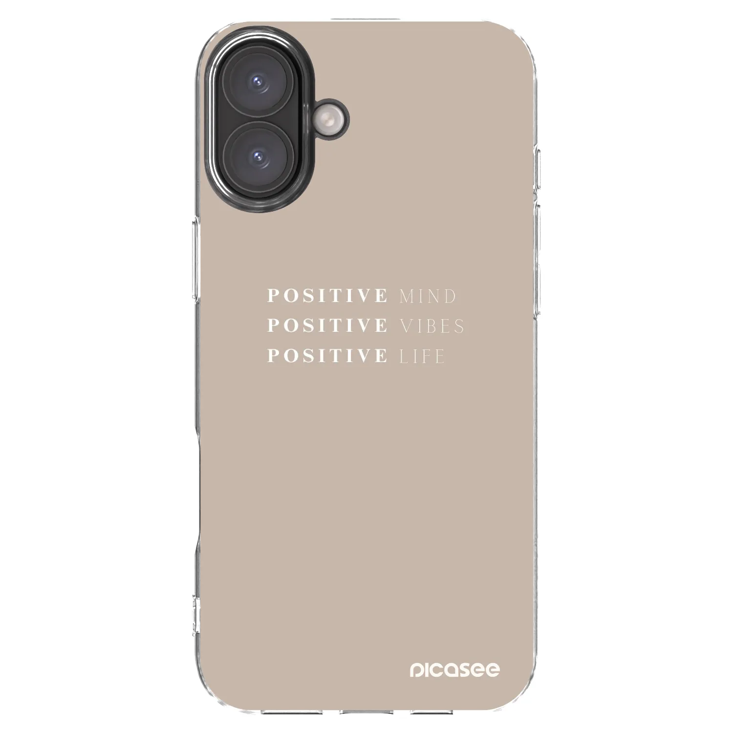 Picasee Apple iPhone 16 Plus Hülle - Transparentes Silikon - Positive Vibes
