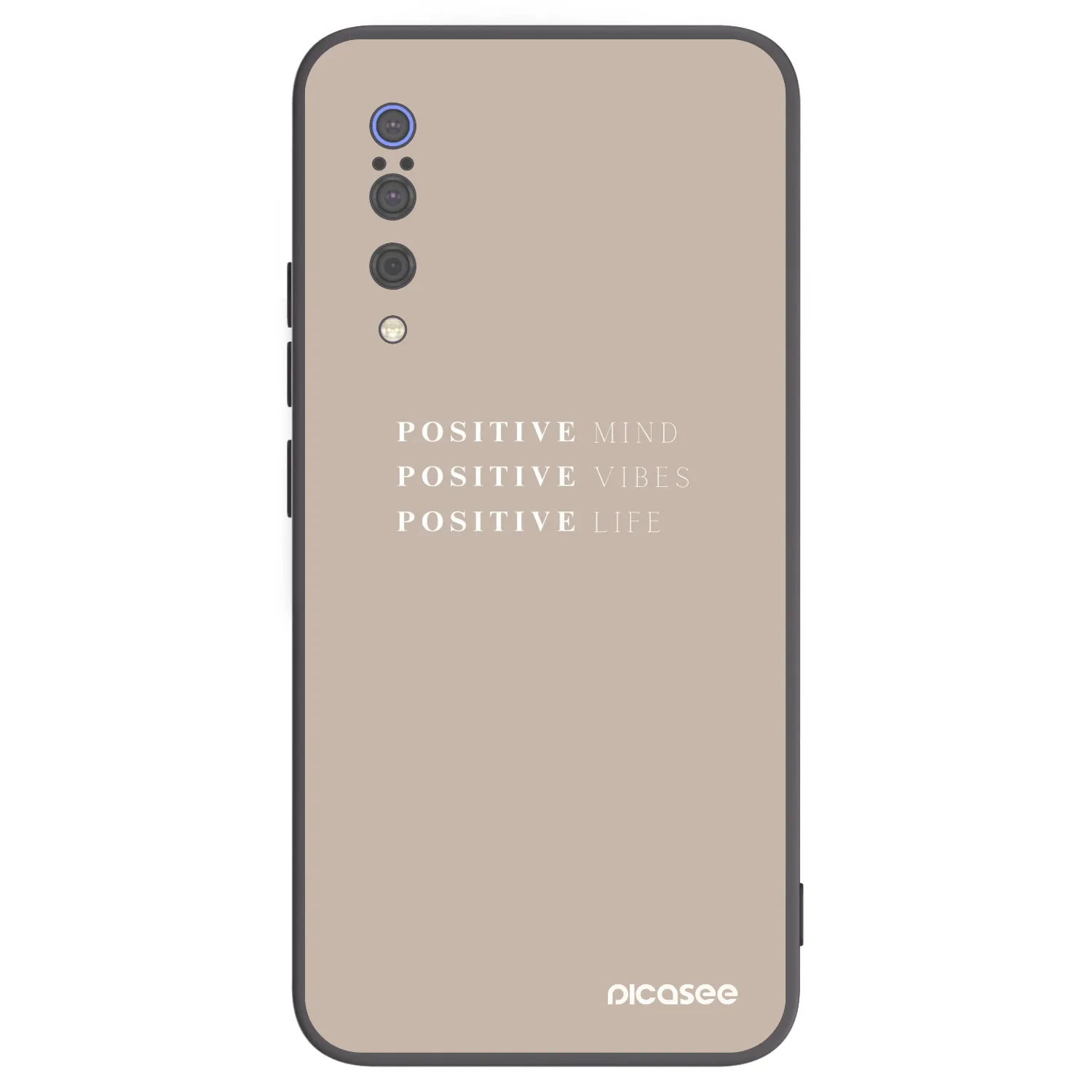 Picasee Xiaomi Mi 9 Hülle - Schwarzes Silikon - Positive Vibes