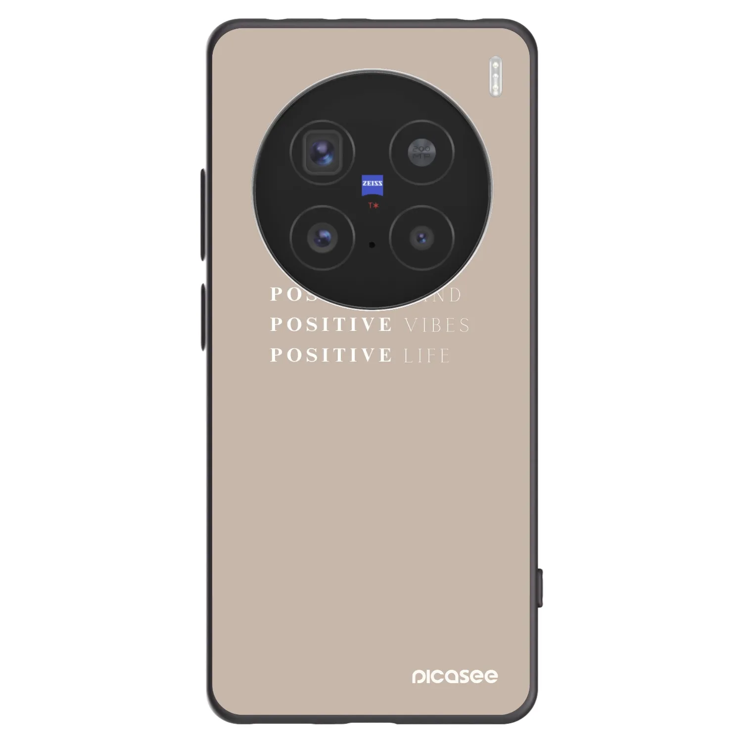 Picasee Vivo X200 Pro Hülle - Schwarzes Silikon - Positive Vibes