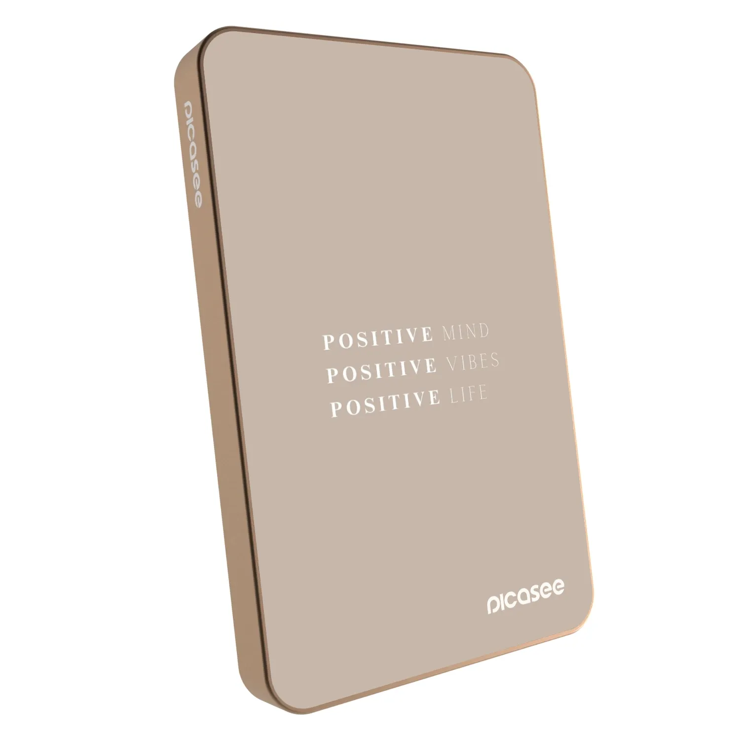 Picasee Powerbank mit MagSafe 5 000 mAh Golden - Positive Vibes