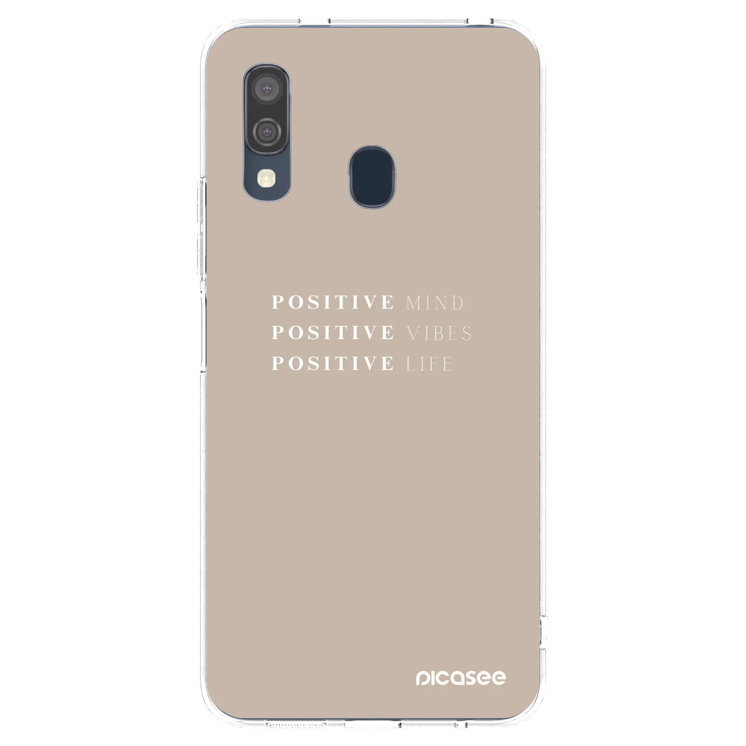Picasee Samsung Galaxy A40 A405F Hülle - Transparentes Silikon - Positive Vibes