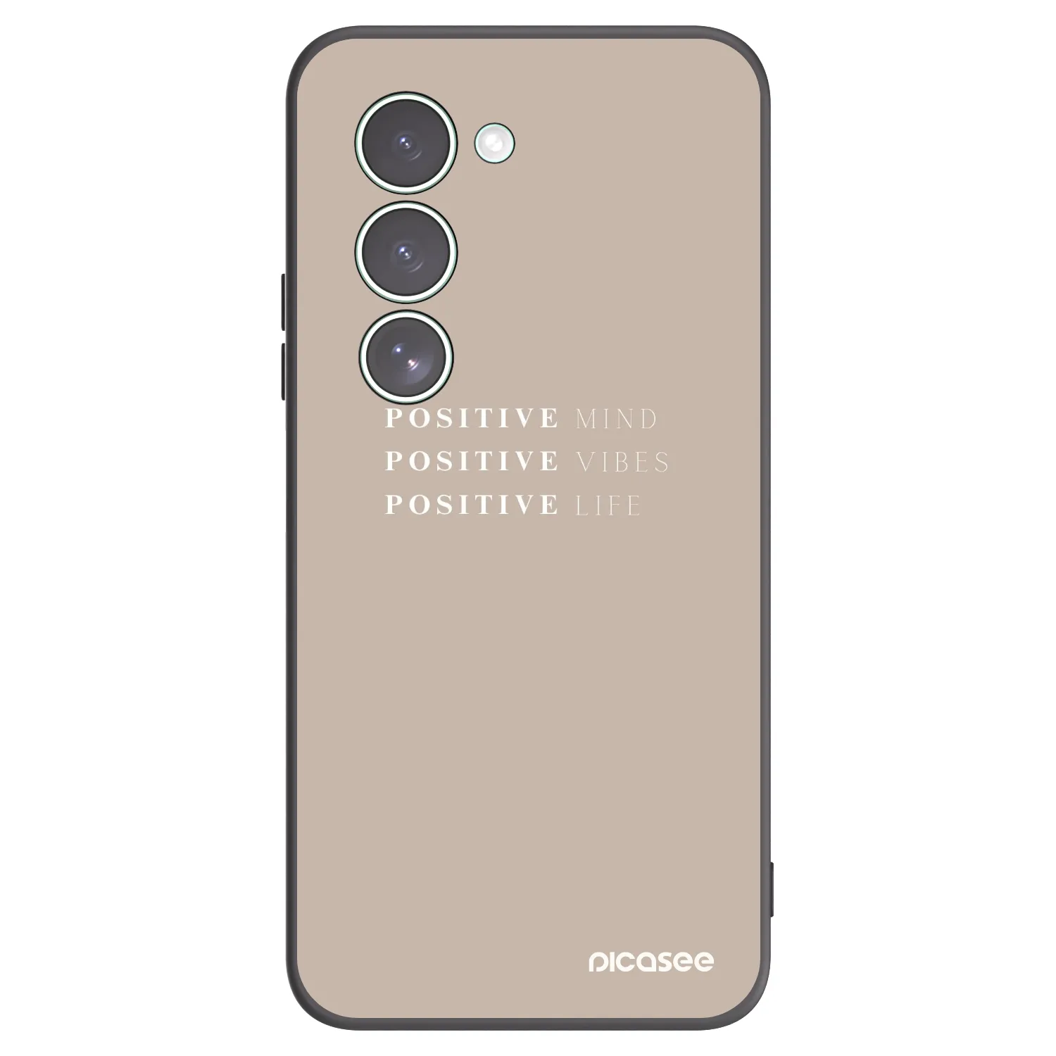 Picasee Xiaomi Redmi 15 5G Hülle - Schwarzes Silikon - Positive Vibes