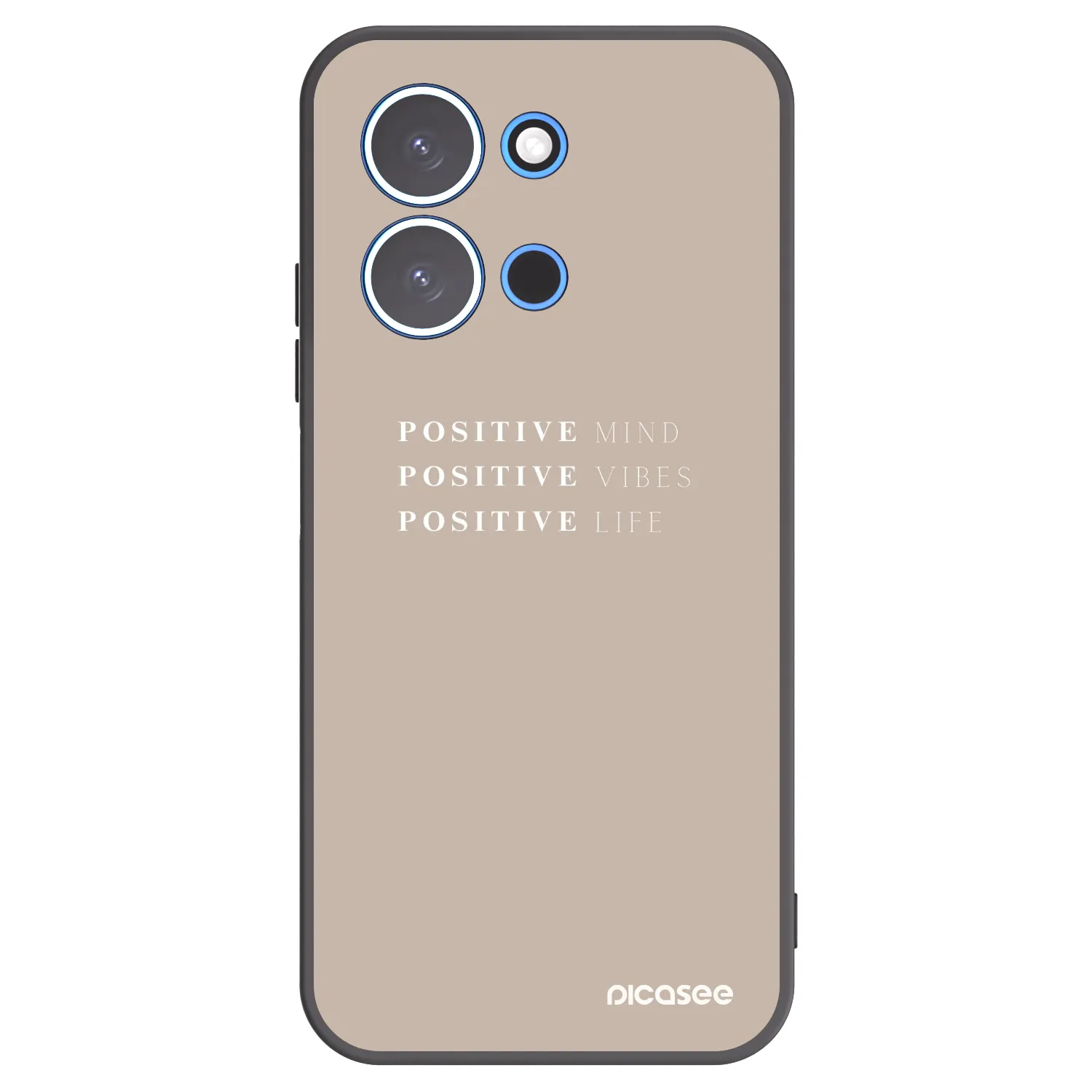 Picasee Xiaomi Redmi 15C 4G Hülle - Schwarzes Silikon - Positive Vibes