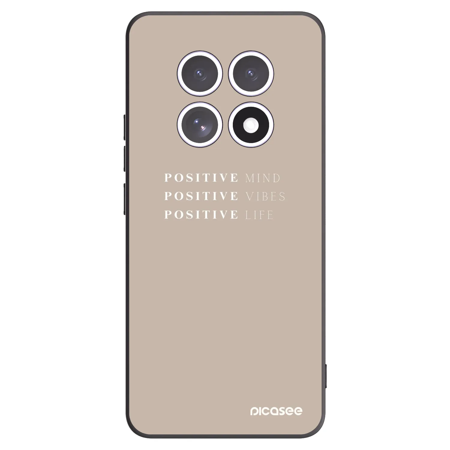 Picasee Xiaomi Redmi Note 15 Hülle - Schwarzes Silikon - Positive Vibes
