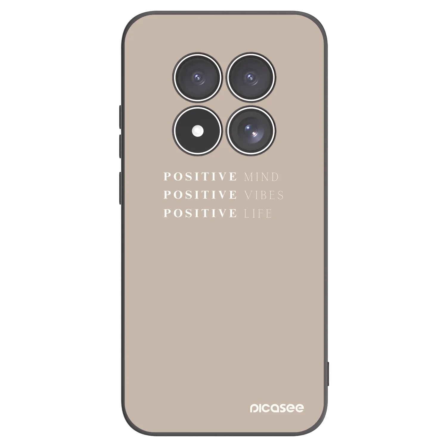 Picasee Xiaomi Redmi Note 15 Pro 5G Hülle - Schwarzes Silikon - Positive Vibes