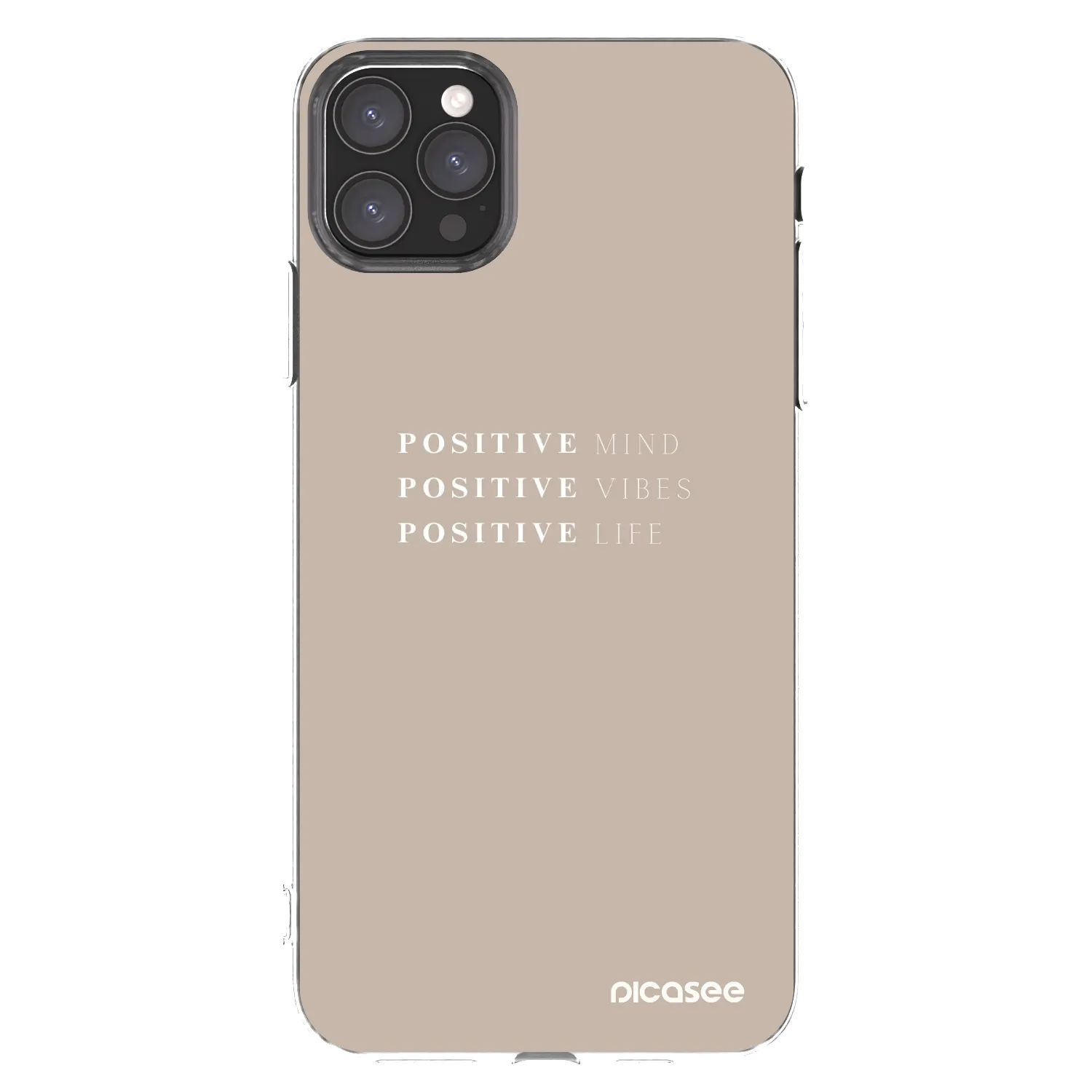 Picasee Apple iPhone 11 Pro Max Hülle - Transparentes Silikon - Positive Vibes