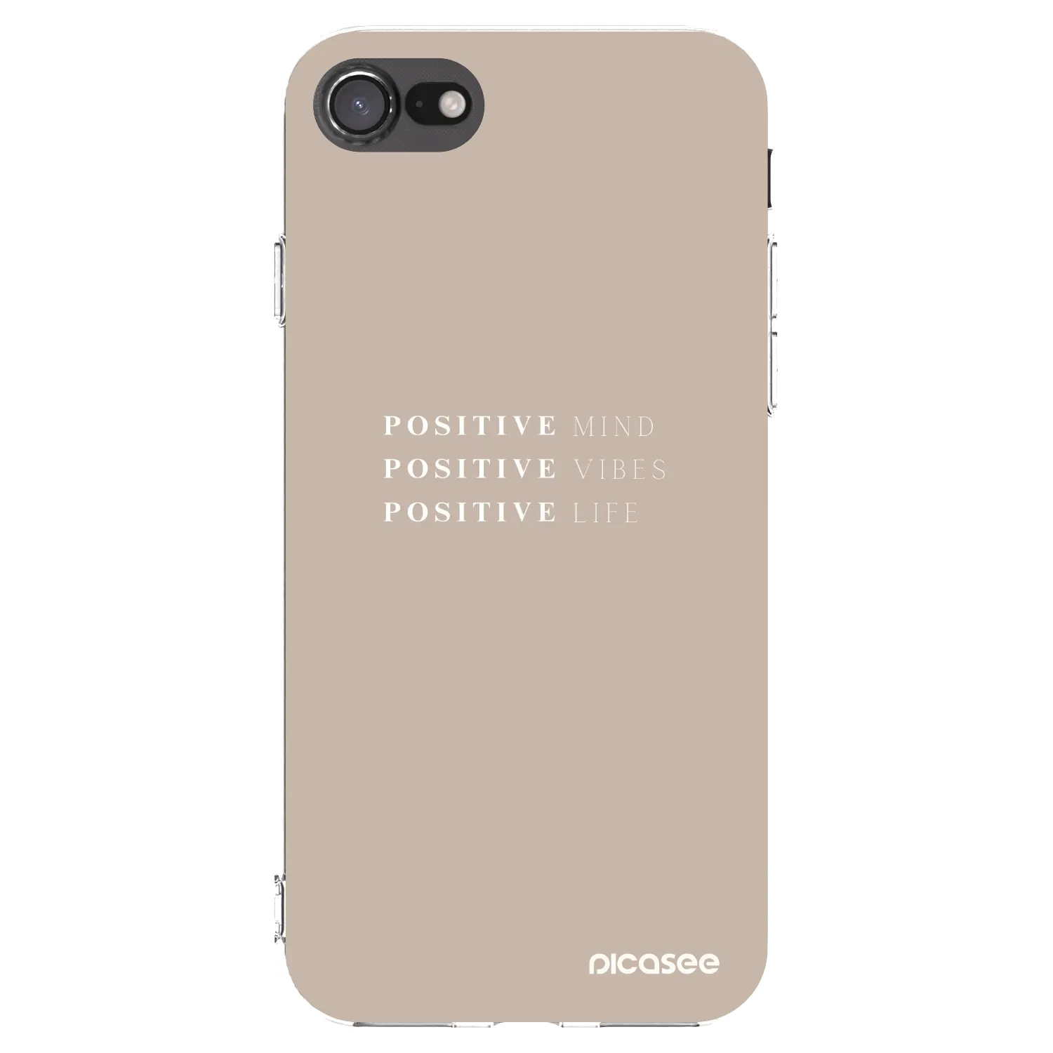 Picasee Apple iPhone 8 Hülle - Transparentes Silikon - Positive Vibes