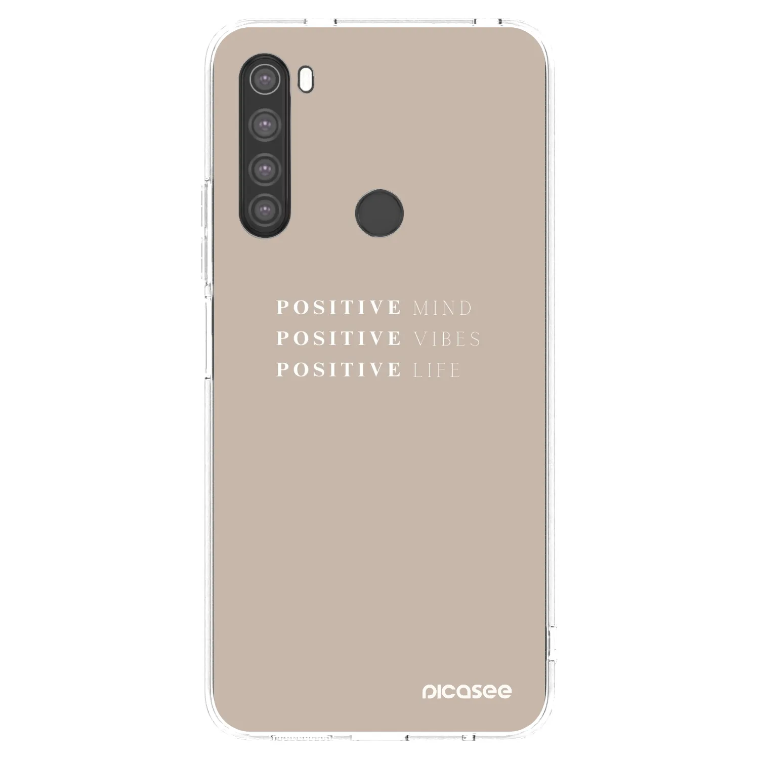 Picasee Xiaomi Redmi Note 8 Hülle - Transparentes Silikon - Positive Vibes
