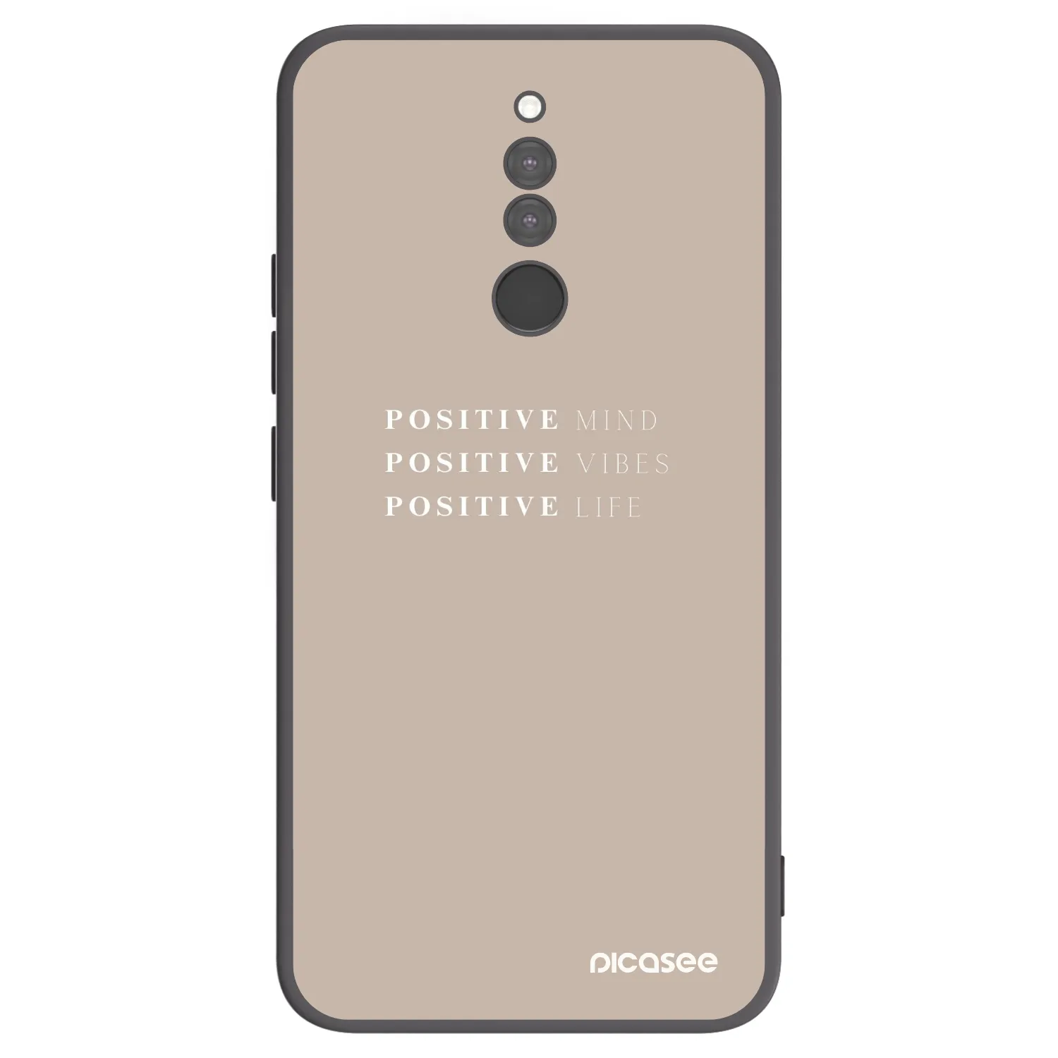 Picasee Xiaomi Redmi 8 Hülle - Schwarzes Silikon - Positive Vibes