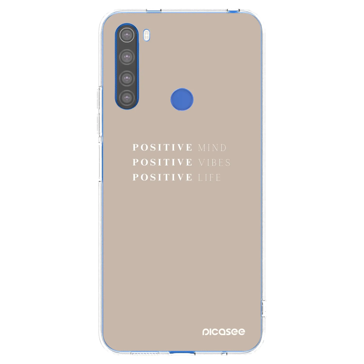 Picasee Xiaomi Redmi Note 8T Hülle - Transparentes Silikon - Positive Vibes