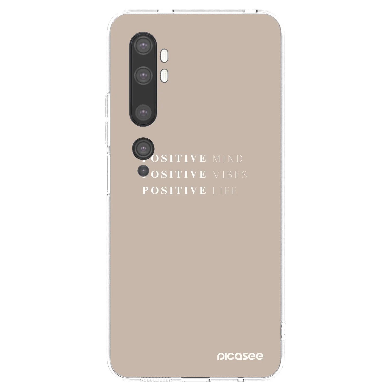 Picasee Xiaomi Mi Note 10 (Pro) Hülle - Transparentes Silikon - Positive Vibes