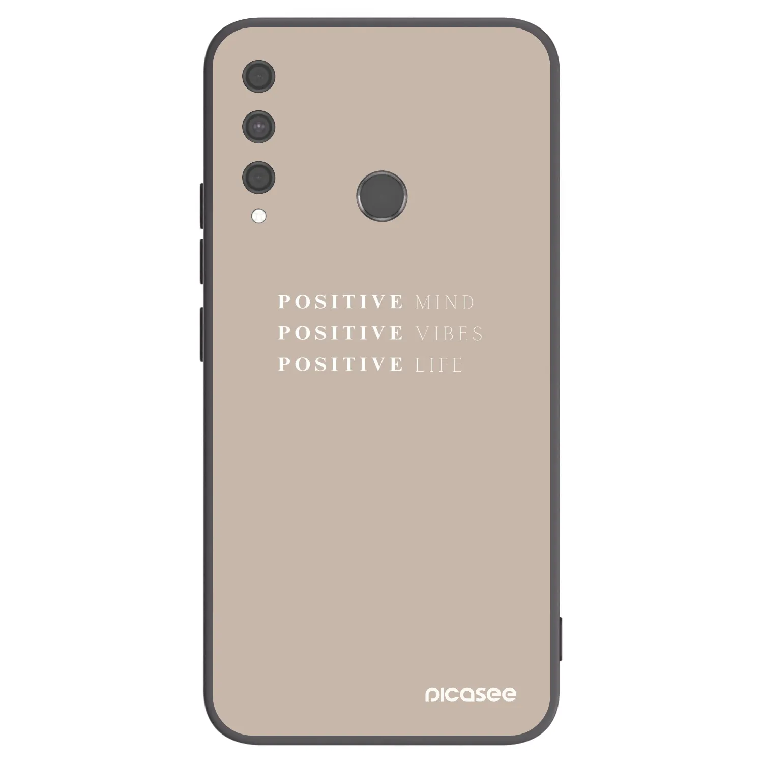 Picasee Huawei P40 Lite E Hülle - Schwarzes Silikon - Positive Vibes