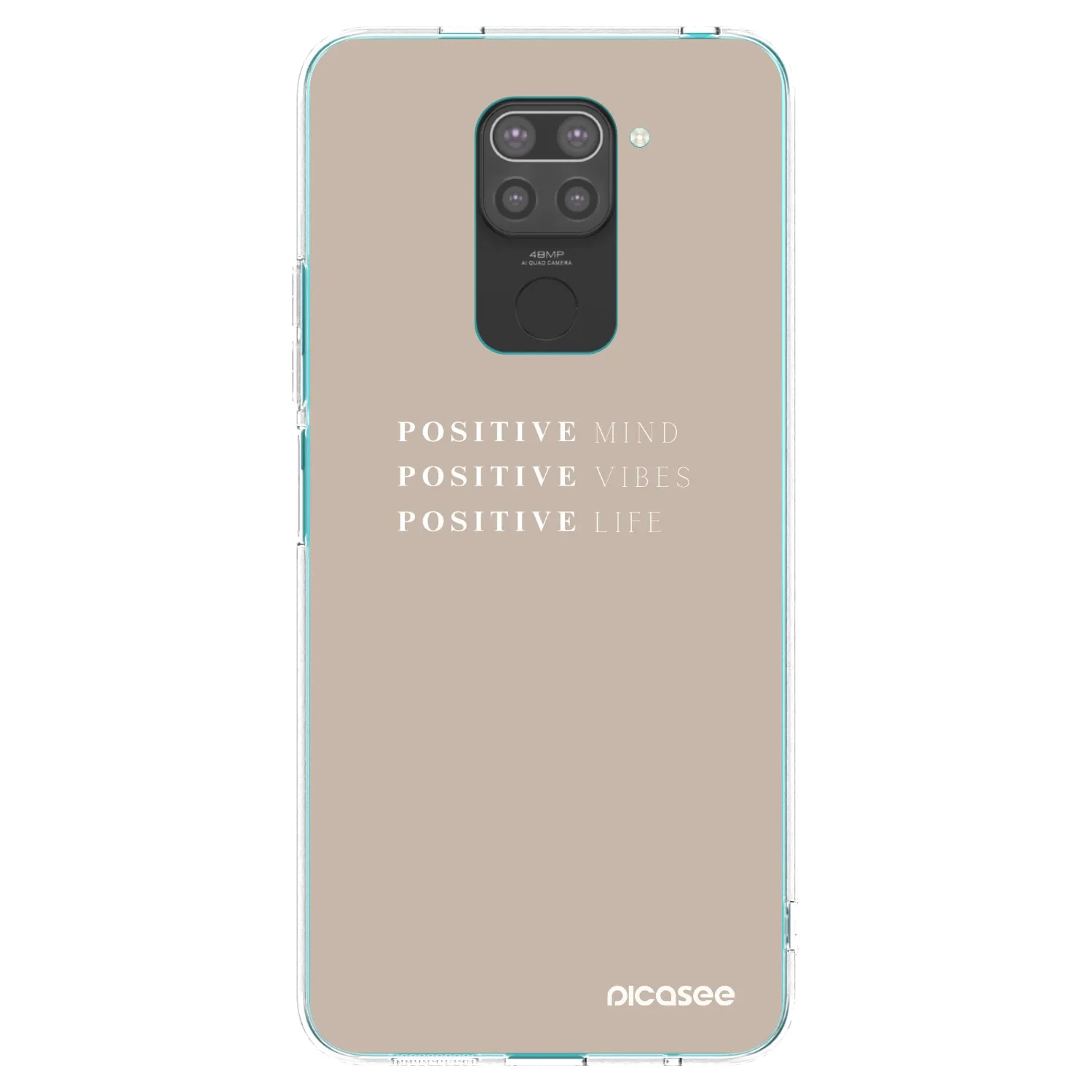Picasee Xiaomi Redmi Note 9 Hülle - Schwarzes Silikon - Positive Vibes