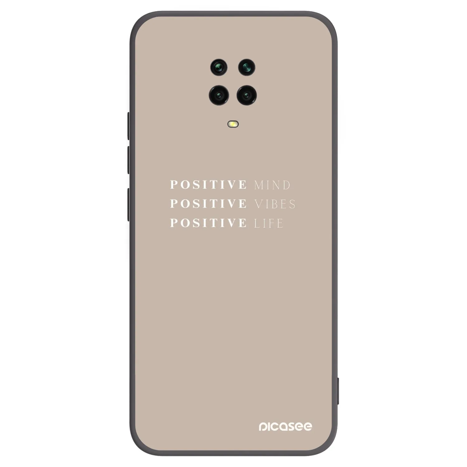 Picasee Xiaomi Redmi Note 9S Hülle - Schwarzes Silikon - Positive Vibes