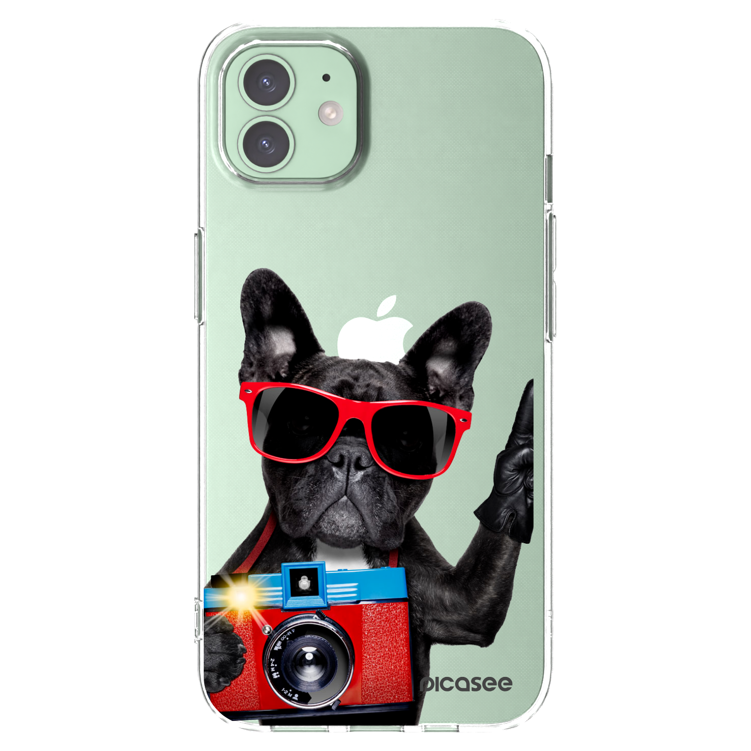 Picasee Apple iPhone 12 Hülle - Transparentes Silikon - Französische Bulldogge