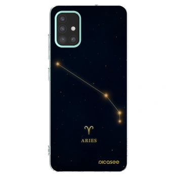 Picasee Samsung Galaxy M31s Hülle - Transparentes Silikon - ARIES