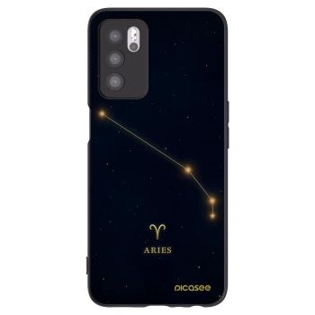 Picasee OPPO A16 Hülle - Schwarzes Silikon - ARIES