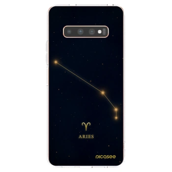 Picasee Samsung Galaxy S10 Plus G975 Hülle - Transparentes Silikon - ARIES