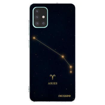 Picasee Samsung Galaxy A51 A515F Hülle - Transparentes Silikon - ARIES