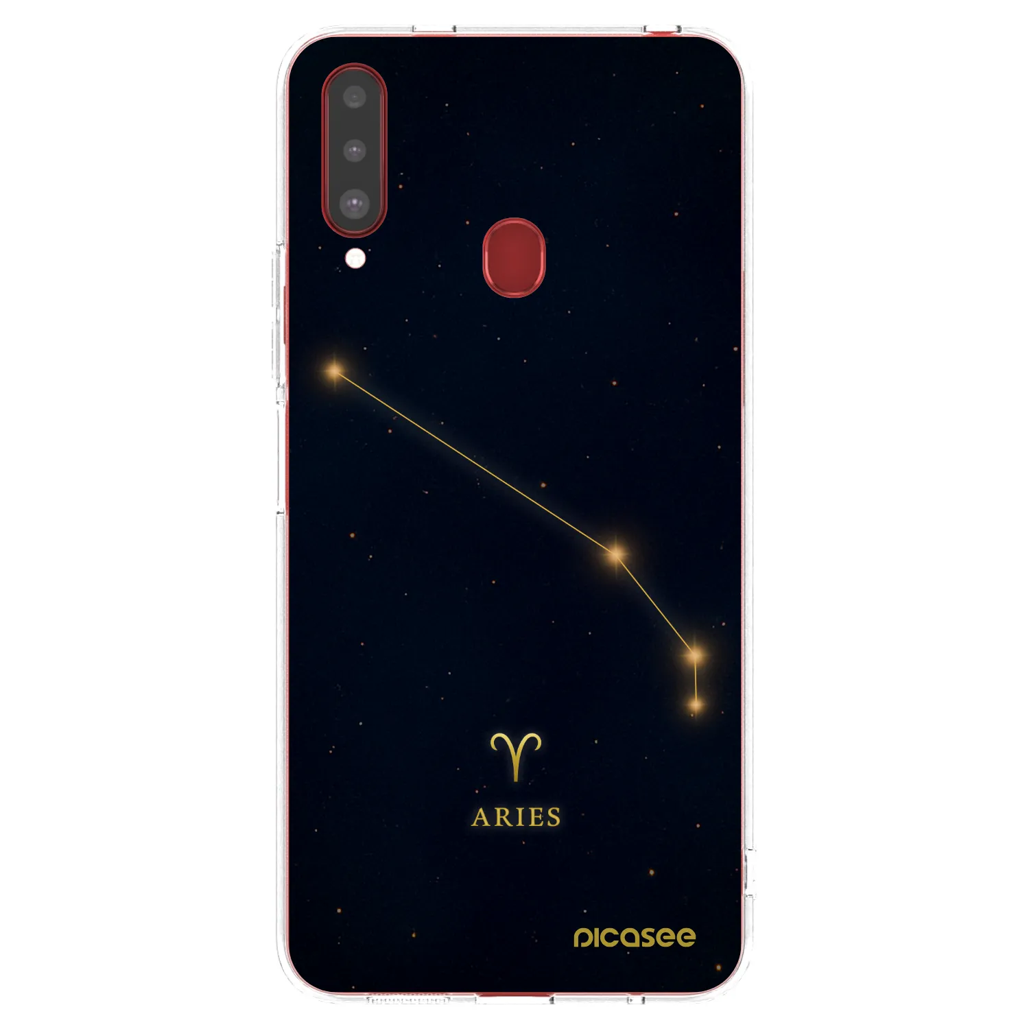 Picasee Samsung Galaxy A20s Hülle - Transparentes Silikon - ARIES