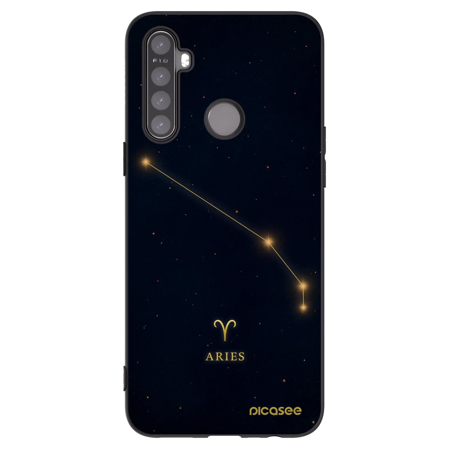 Picasee Realme 5 Hülle - Schwarzes Silikon - ARIES