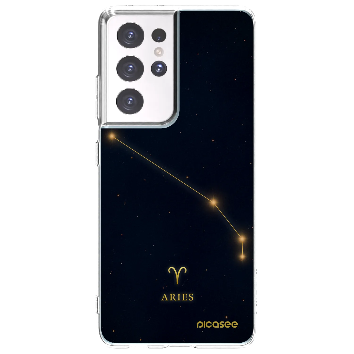 Picasee Samsung Galaxy S21 Ultra 5G G998B Hülle - Transparentes Silikon - ARIES
