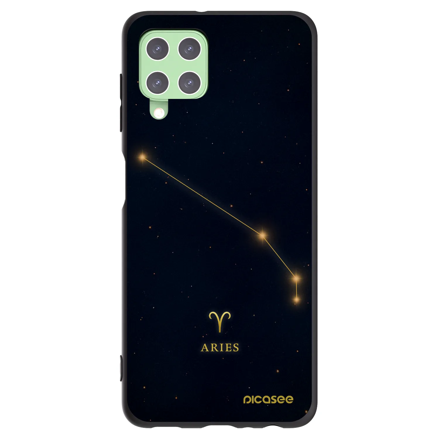 Picasee Samsung Galaxy A22 A225F 4G Hülle - Schwarzes Silikon - ARIES