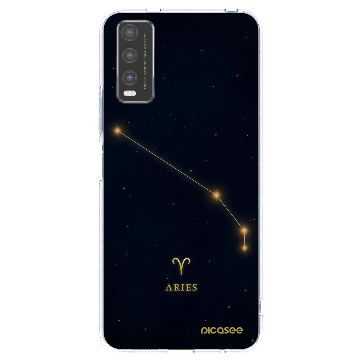 Picasee Vivo Y20s Hülle - Transparentes Silikon - ARIES