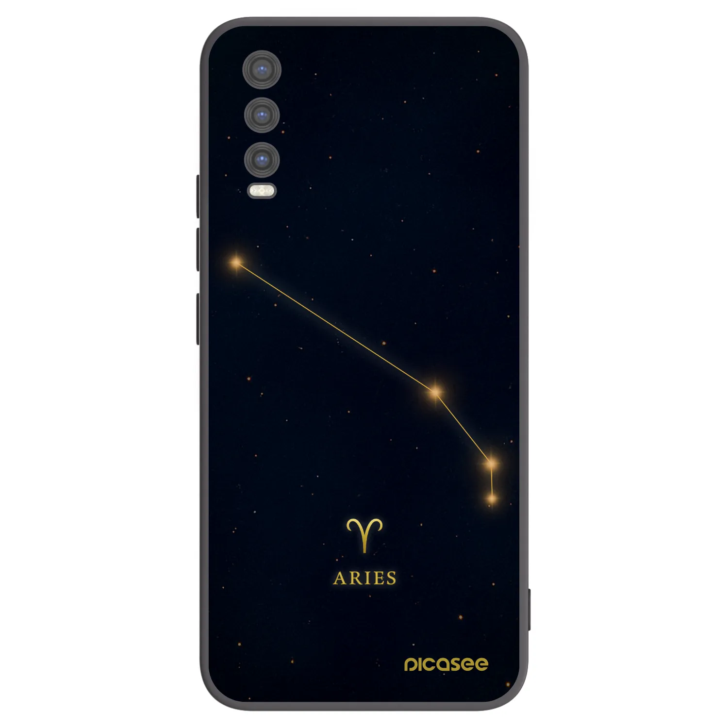 Picasee Vivo Y20s Hülle - Schwarzes Silikon - ARIES