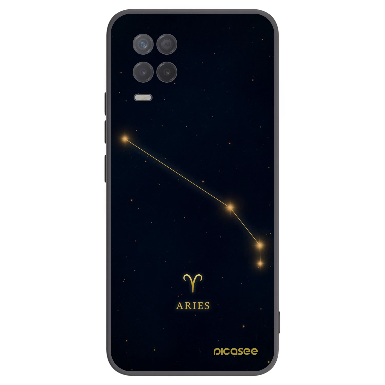 Picasee Realme 8 5G Hülle - Schwarzes Silikon - ARIES