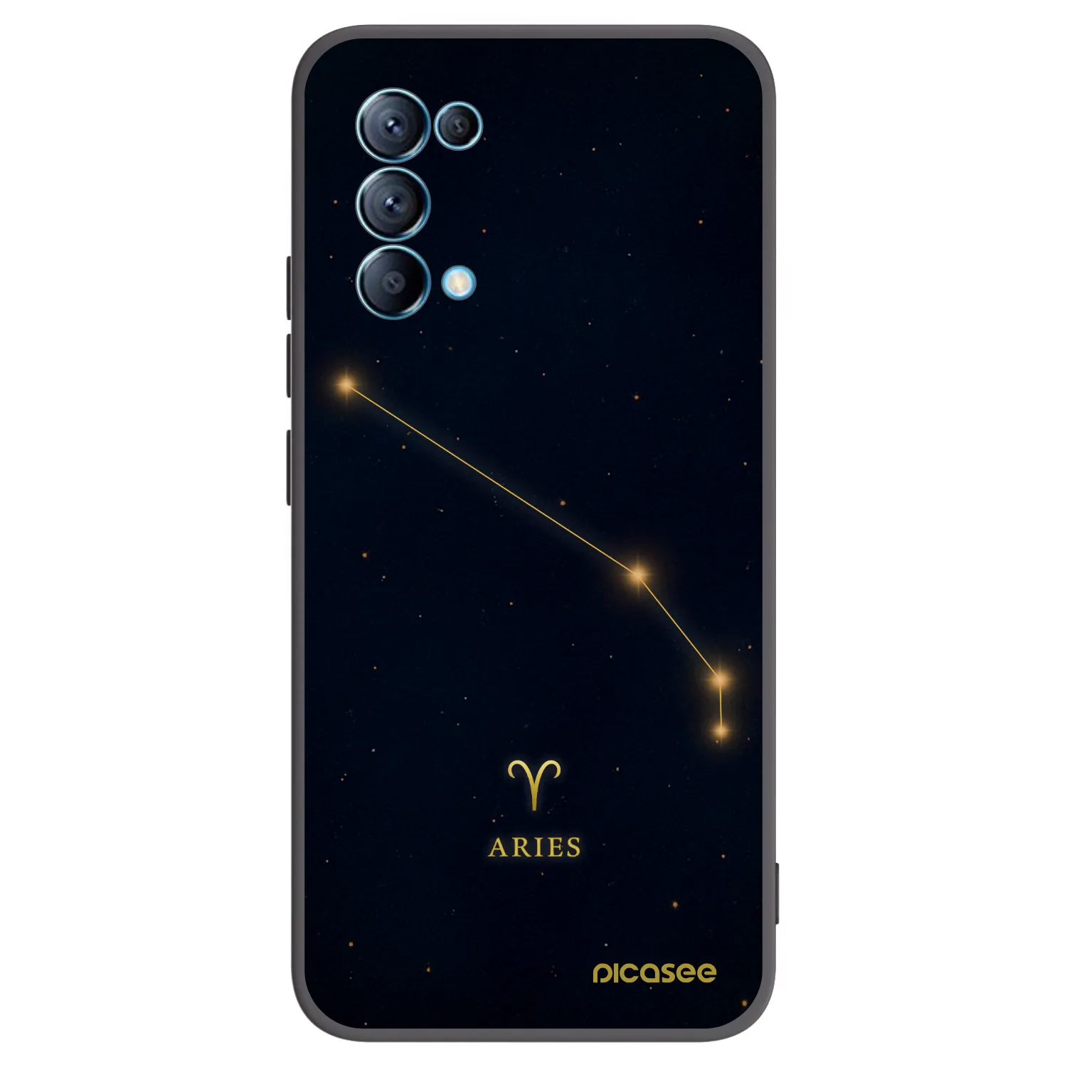 Picasee OPPO Reno 5 5G Hülle - Schwarzes Silikon - ARIES