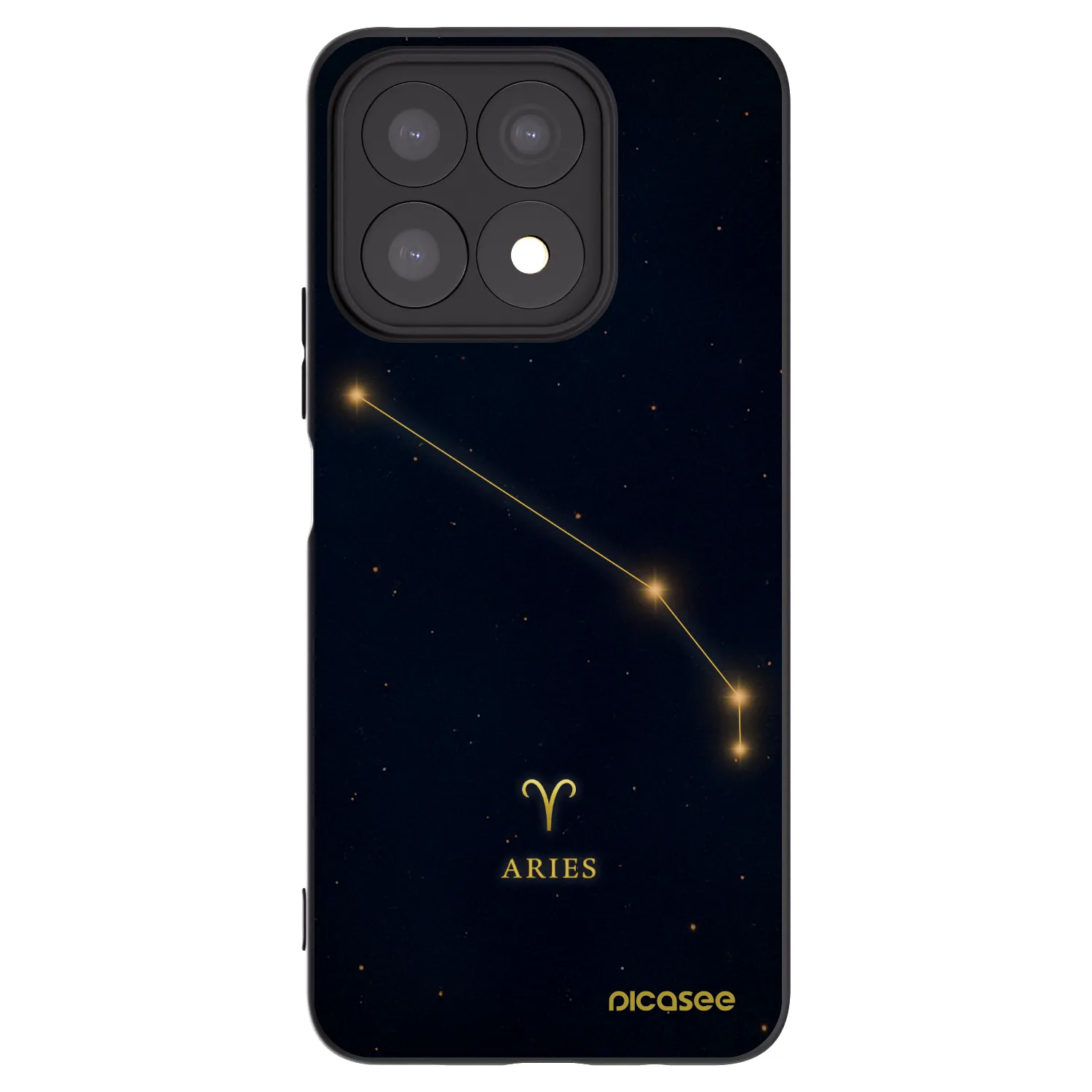 Picasee Honor X8a Hülle - Schwarzes Silikon - ARIES