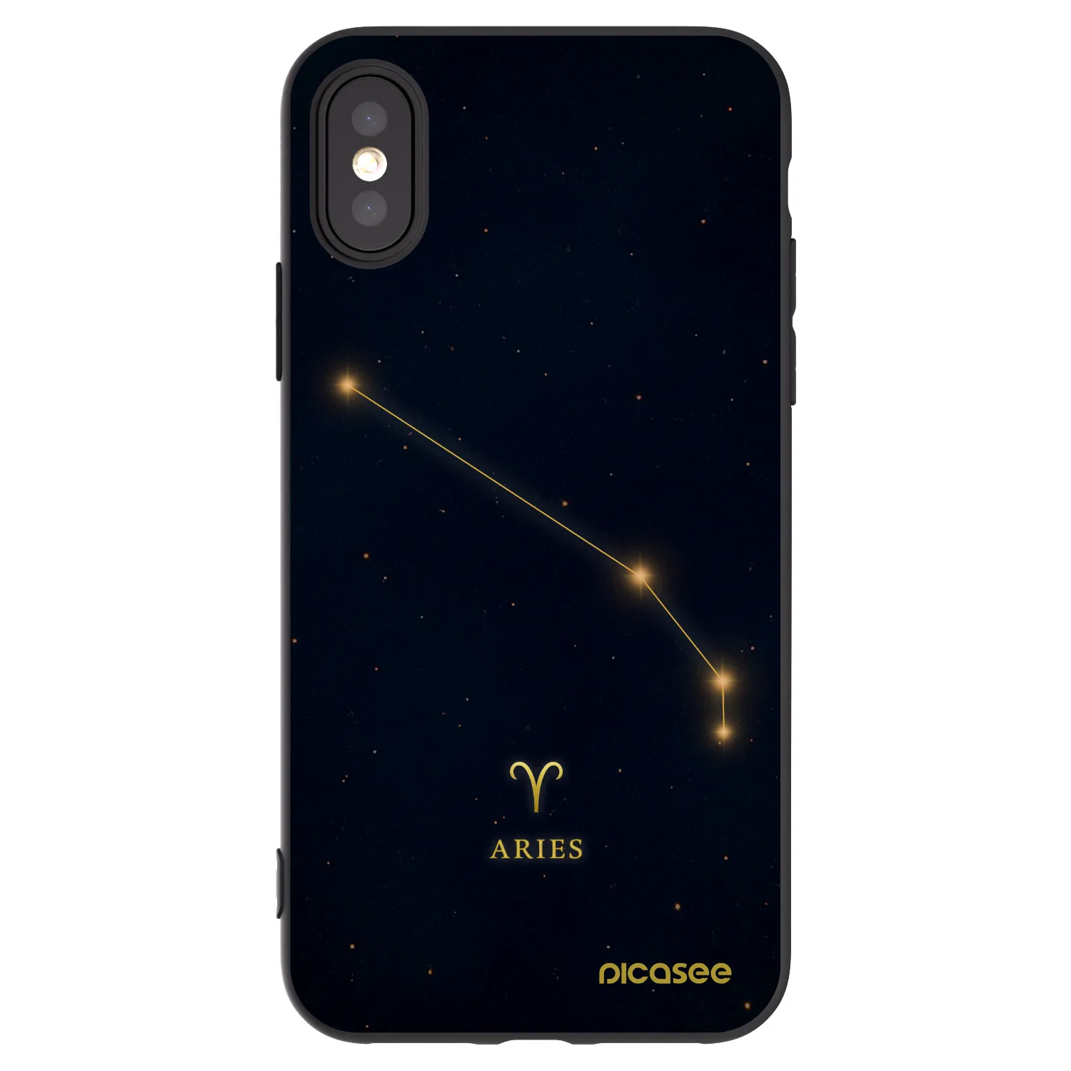 Picasee Apple iPhone X/XS Hülle - Schwarzes Silikon - ARIES