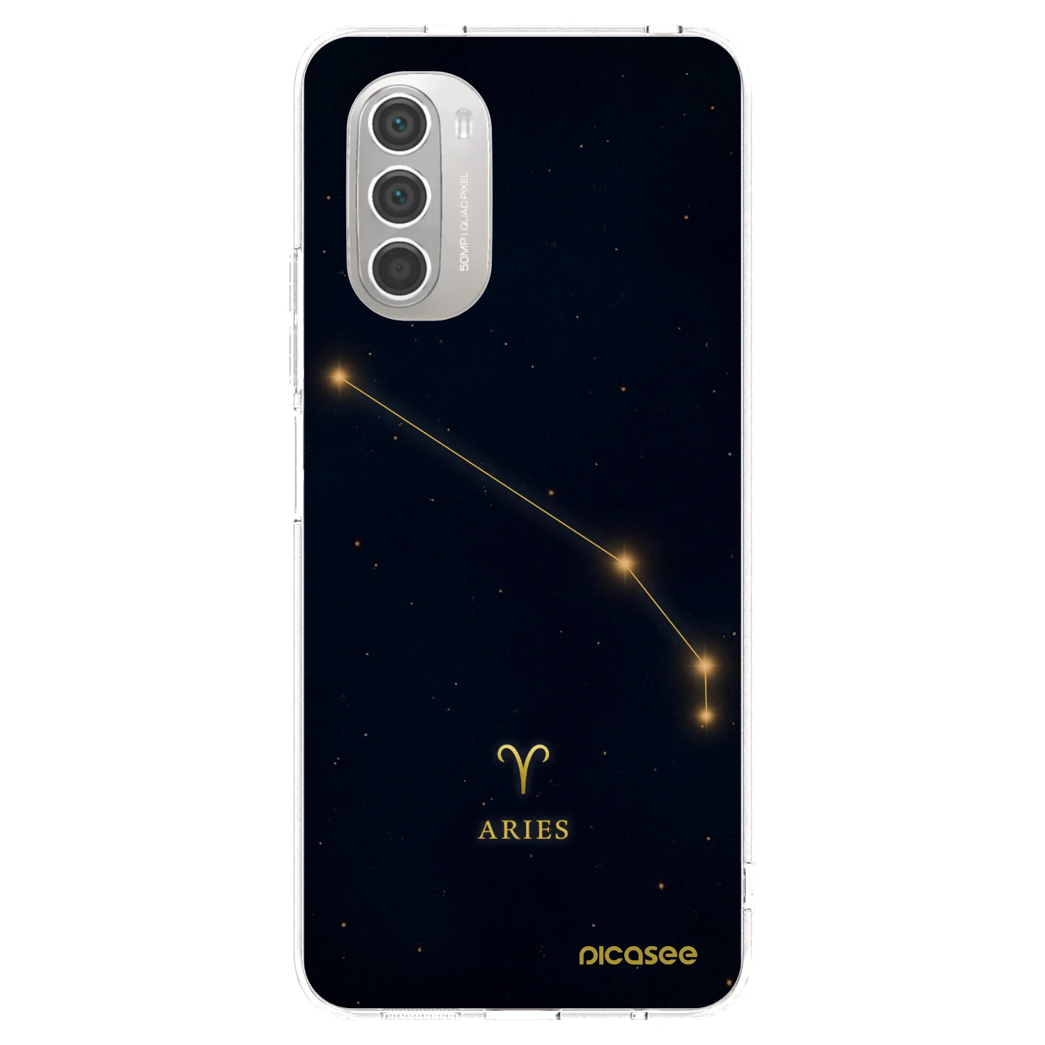 Picasee Motorola Moto G51 Hülle - Transparentes Silikon - ARIES